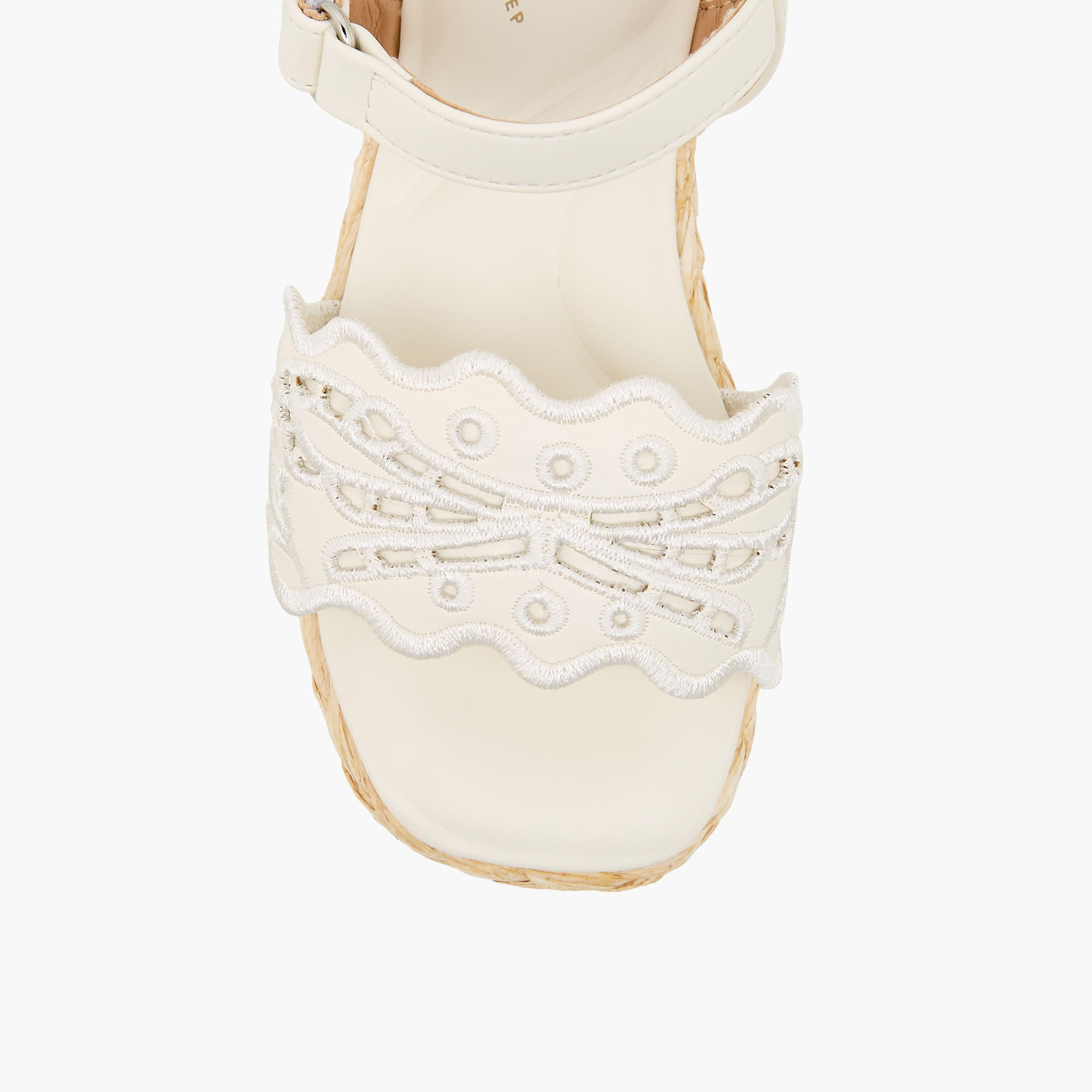 Juniors Girls Embroidered Hook & Loop Espadrille Sandals-girls-shoes-sandals-image-3