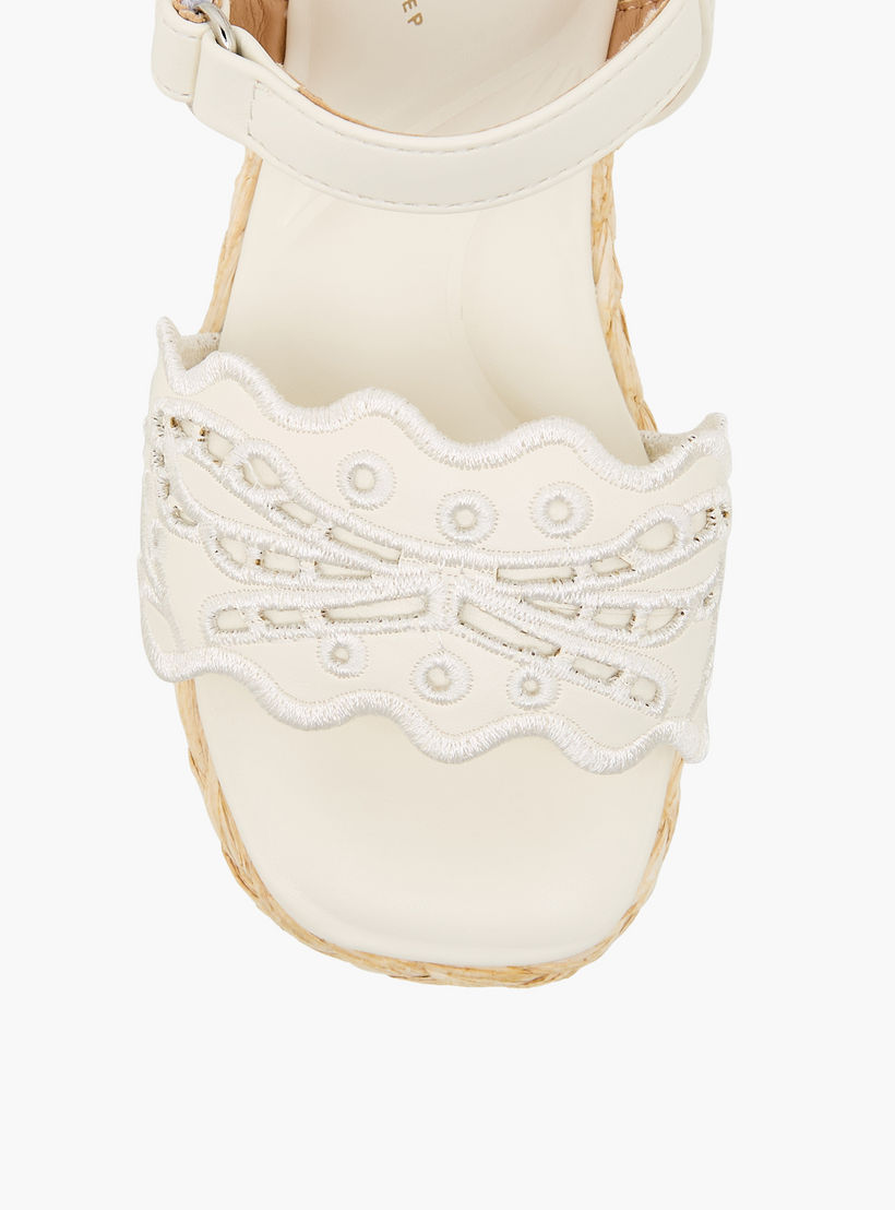 Juniors Girls Embroidered Hook & Loop Espadrille Sandals-girls-shoes-sandals-image-3