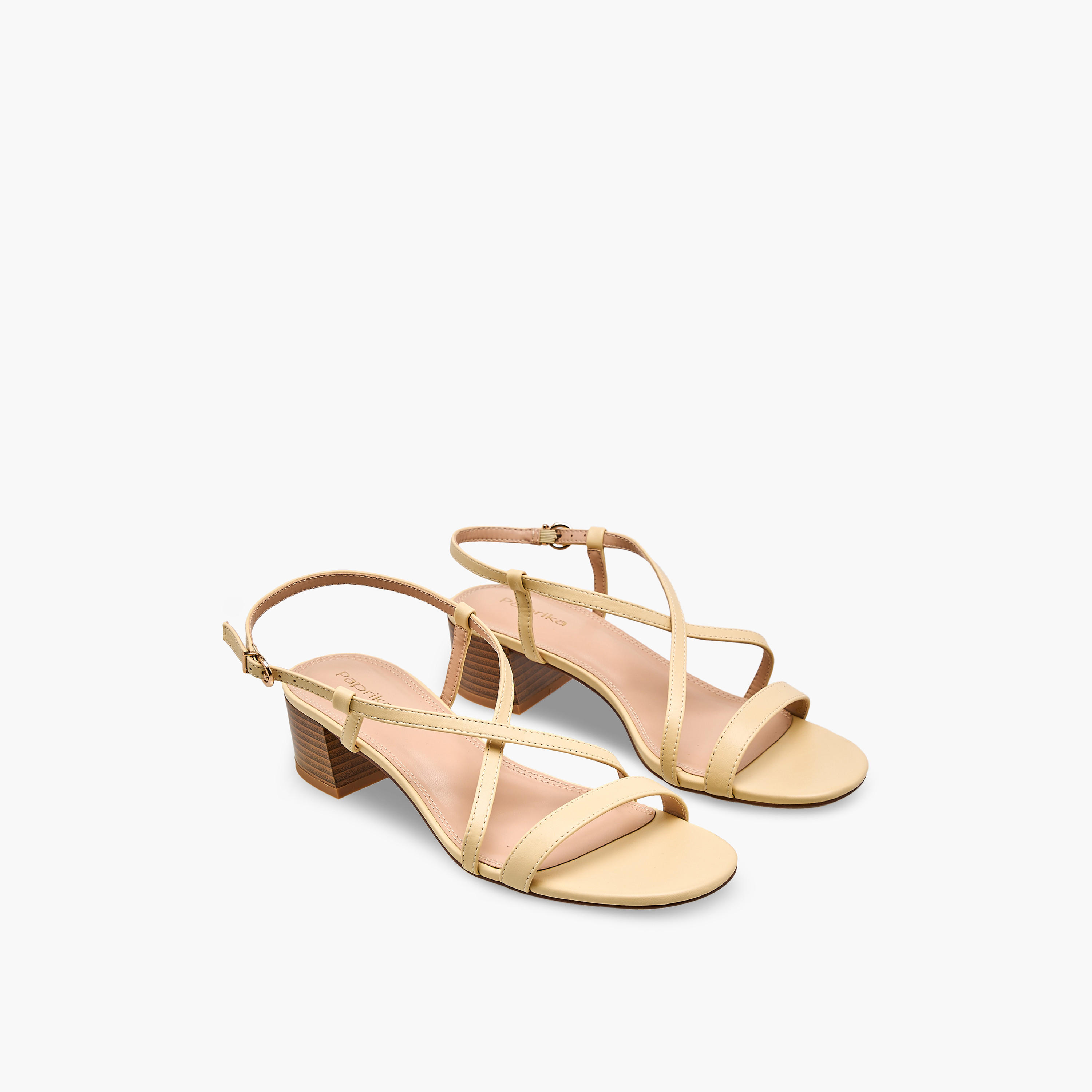 Paprika Women Block Heel Buckle Closure Sandals-women-shoes-sandals-heeled-image-1