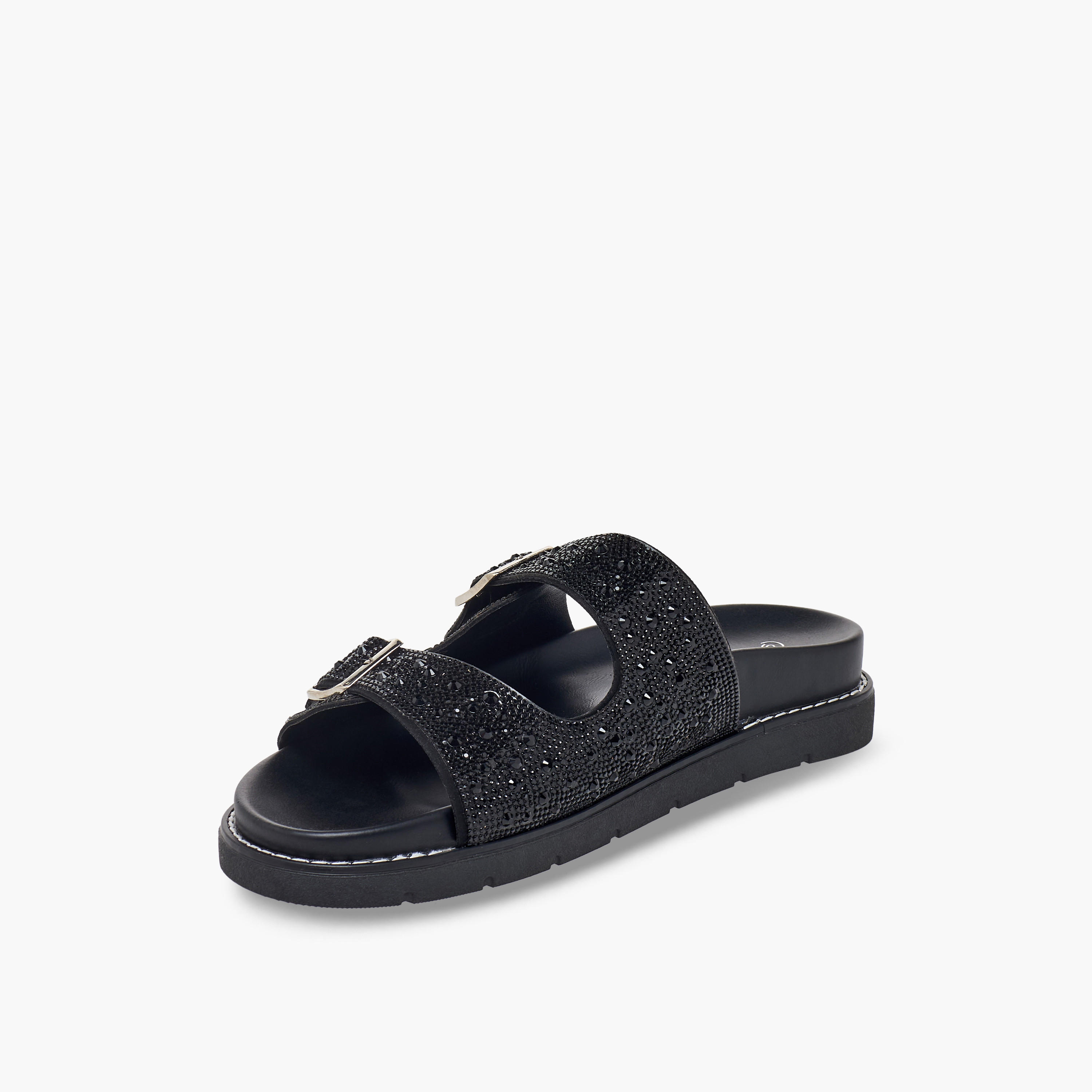 صندل مزين بحزام بإبزيم للنساء من لو كونفورت-women-shoes-sandals-flats-image-3