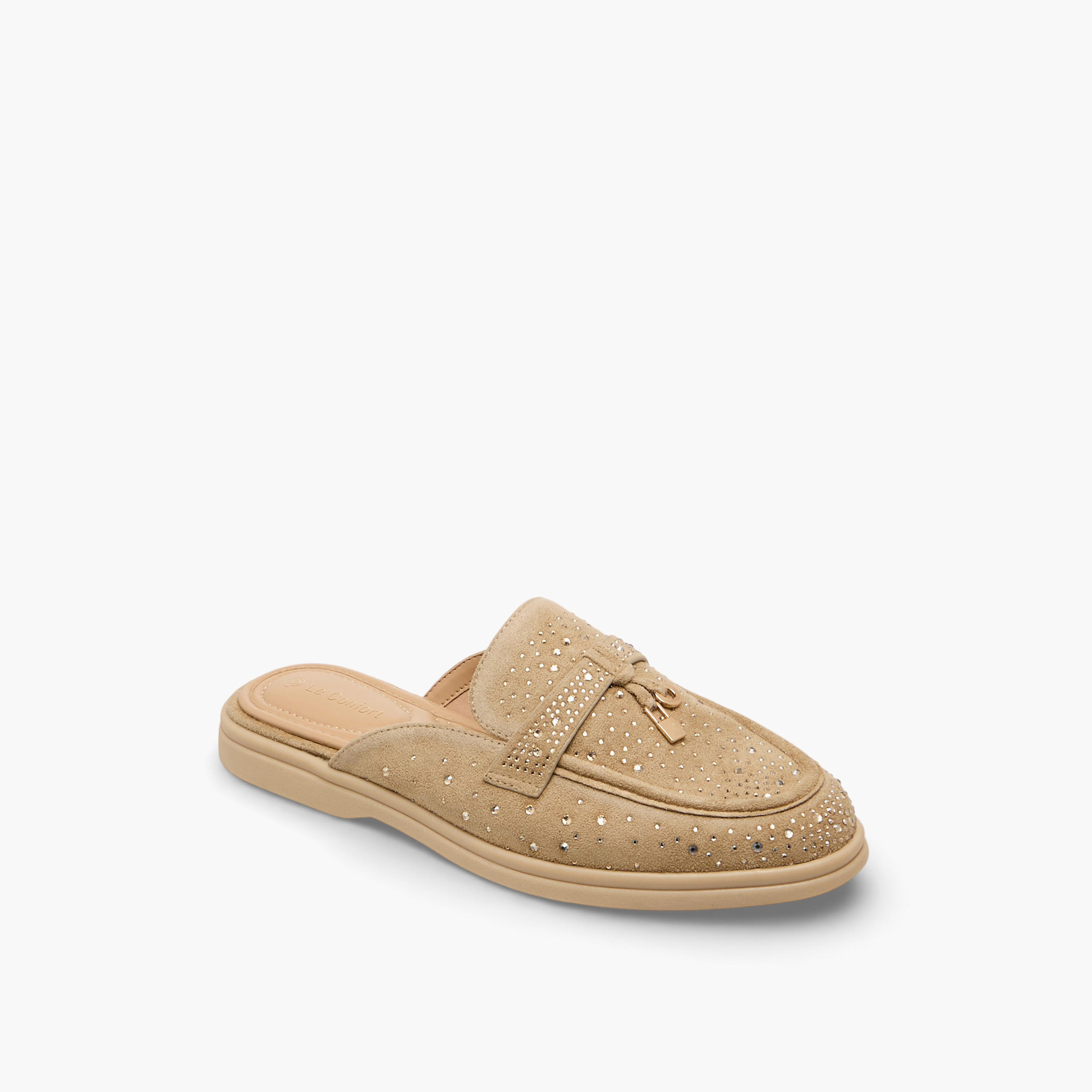 حذاء ميول مريح مزين للنساء من لو كونفورت-women-shoes-flats-mules-image-2