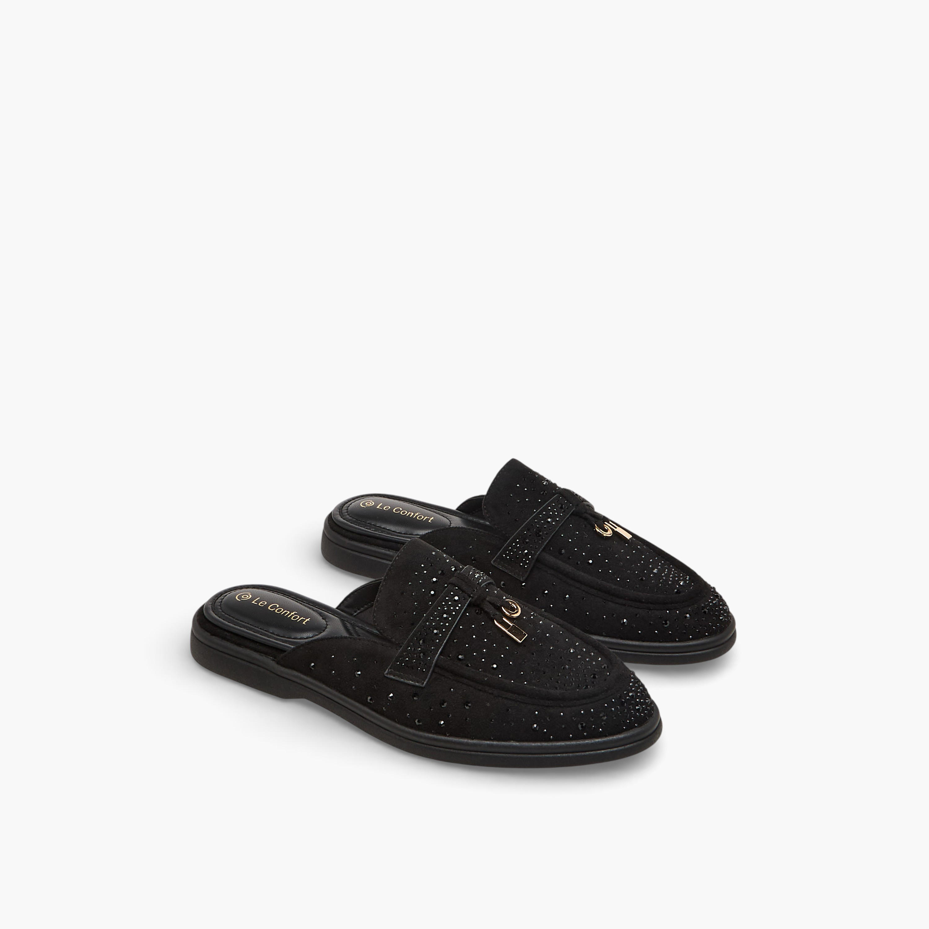 حذاء ميول مريح مزين للنساء من لو كونفورت-women-shoes-flats-mules-image-1