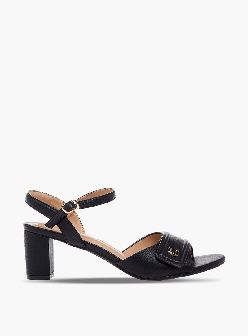 Le Confort Women Textured Block Heel Sandals-women-shoes-sandals-heeled-image-3