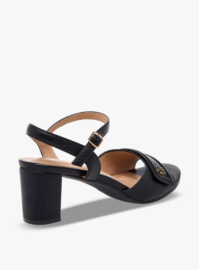 Le Confort Women Textured Block Heel Sandals-women-shoes-sandals-heeled-image-6