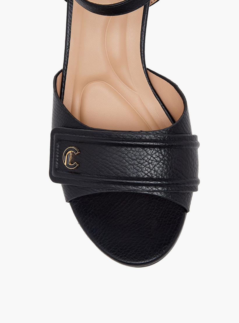 Le Confort Women Textured Block Heel Sandals-women-shoes-sandals-heeled-image-7