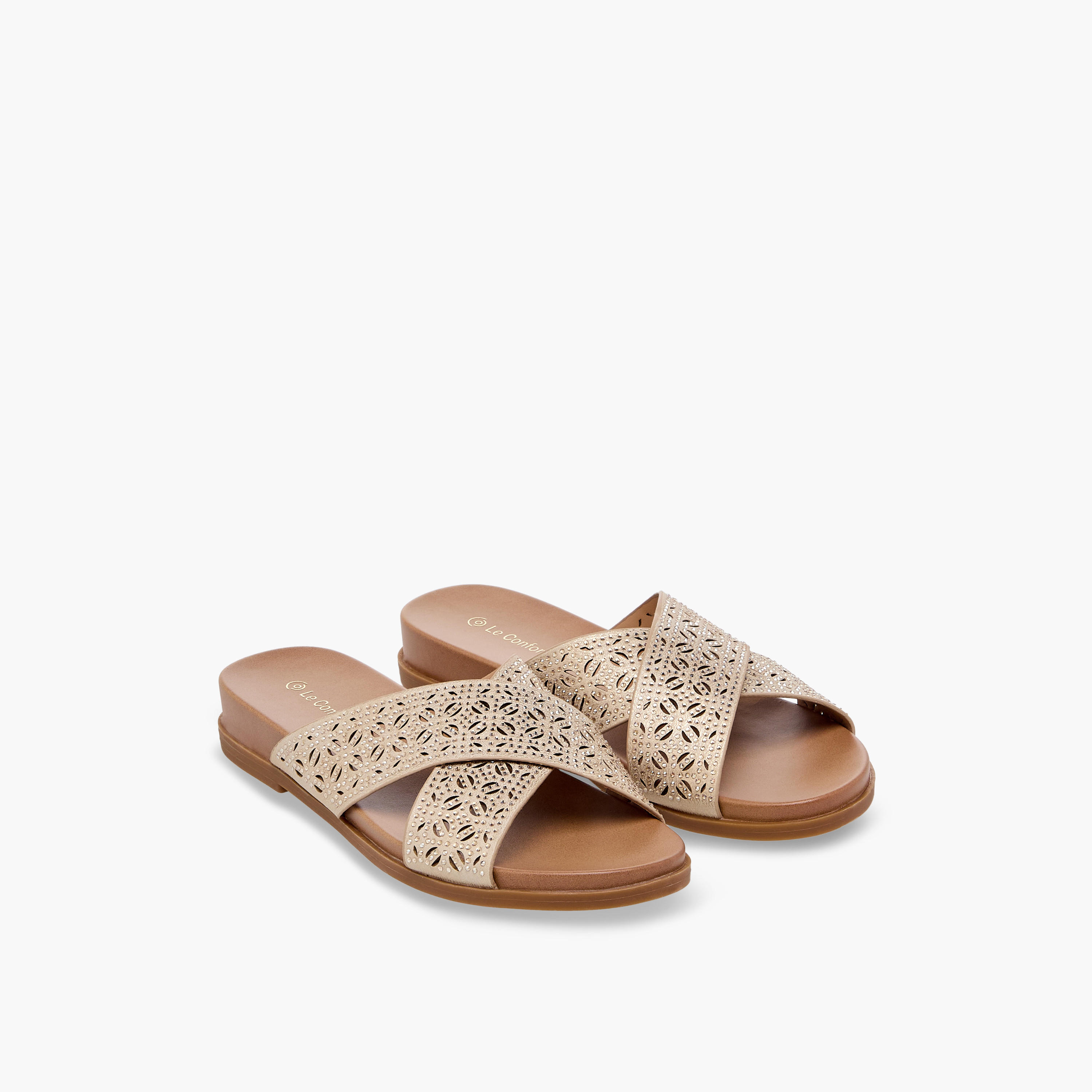 Le Confort Women Slip-On Sandals-women-shoes-sandals-flats-image-1
