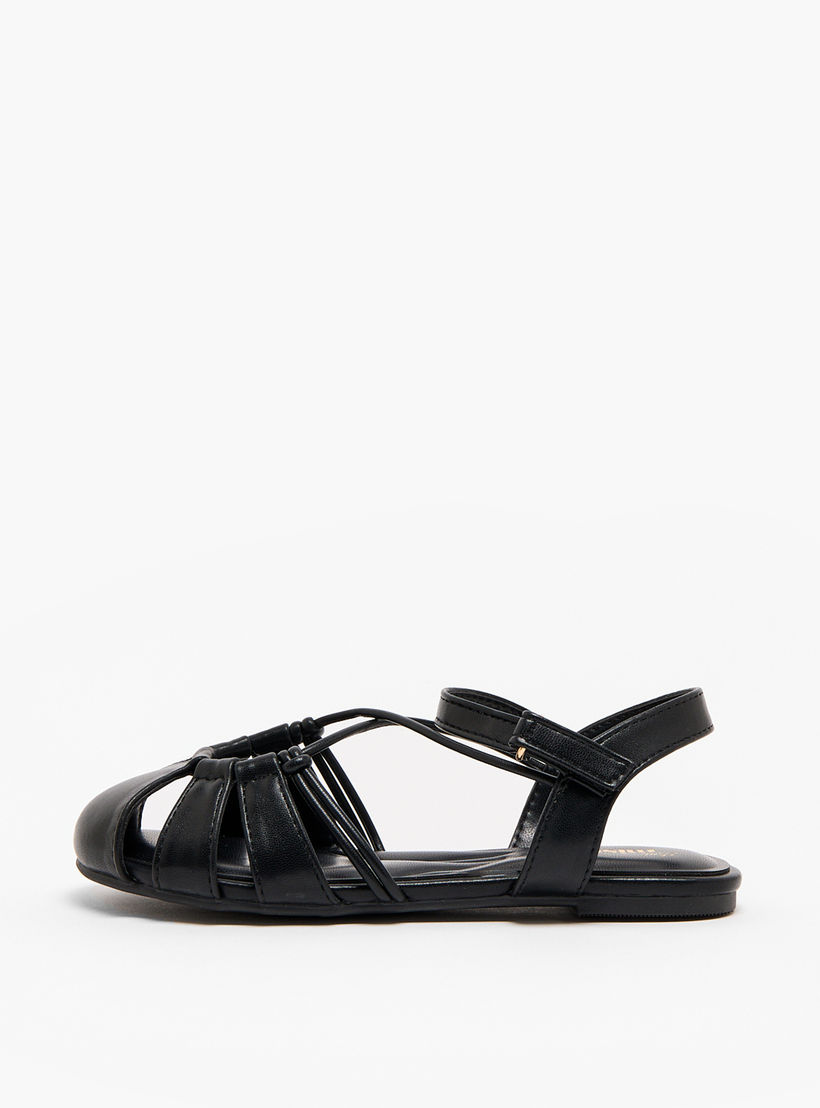 صندل بأحزمة وبشريط لاصق للبنات من ليتل ميسي-girls-shoes-sandals-image-5
