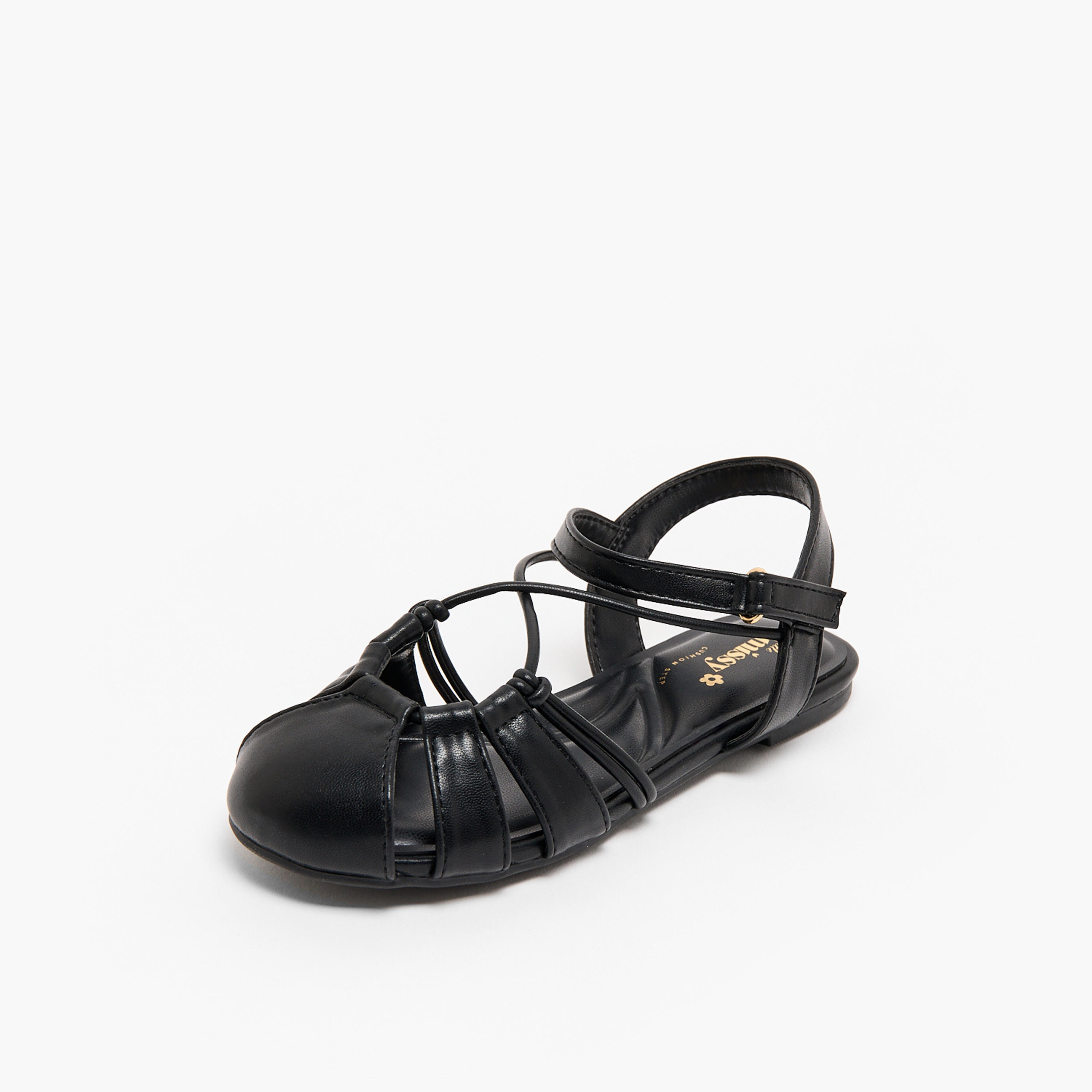 صندل بأحزمة وبشريط لاصق للبنات من ليتل ميسي-girls-shoes-sandals-image-8