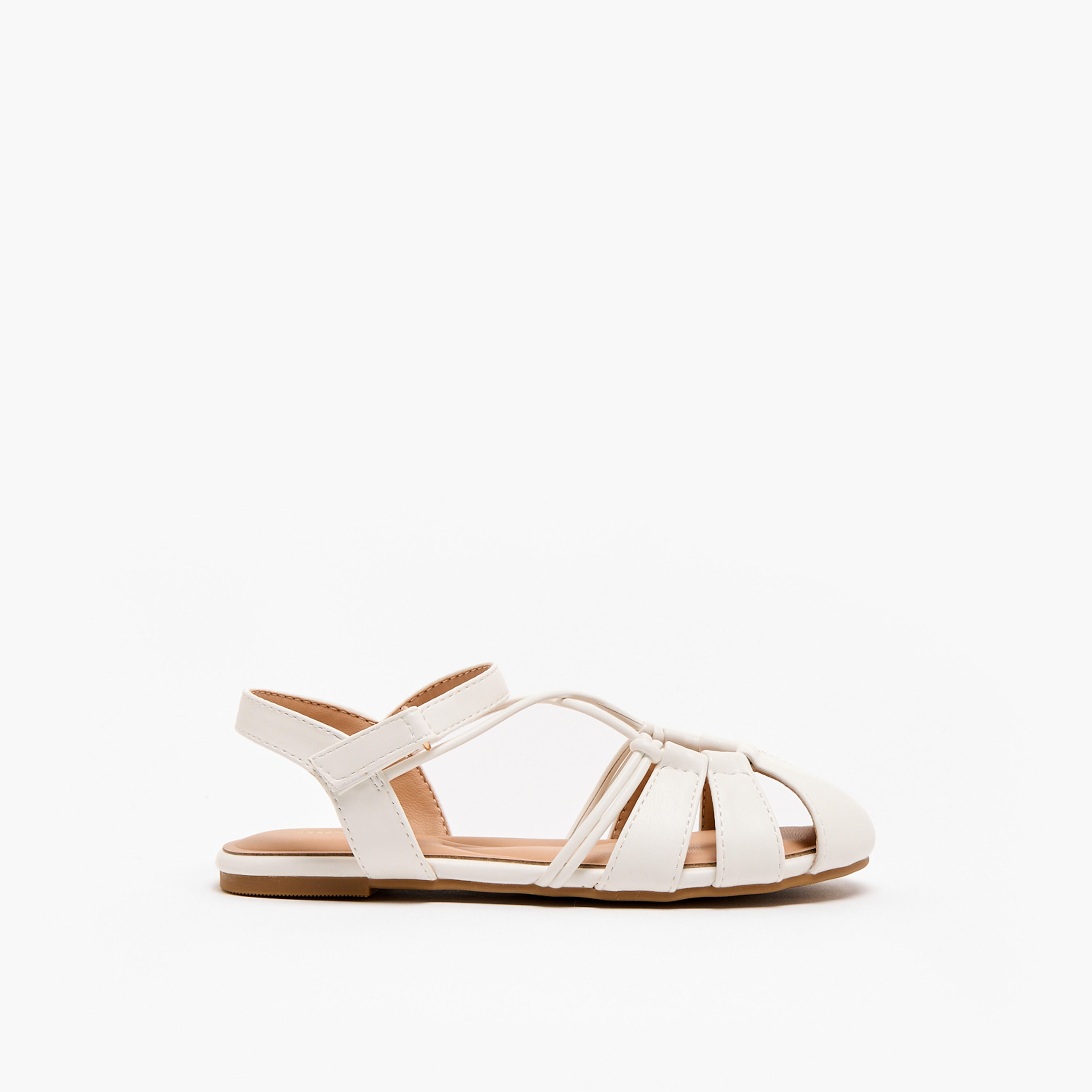 صندل بأحزمة وبشريط لاصق للبنات من ليتل ميسي-girls-shoes-sandals-image-2
