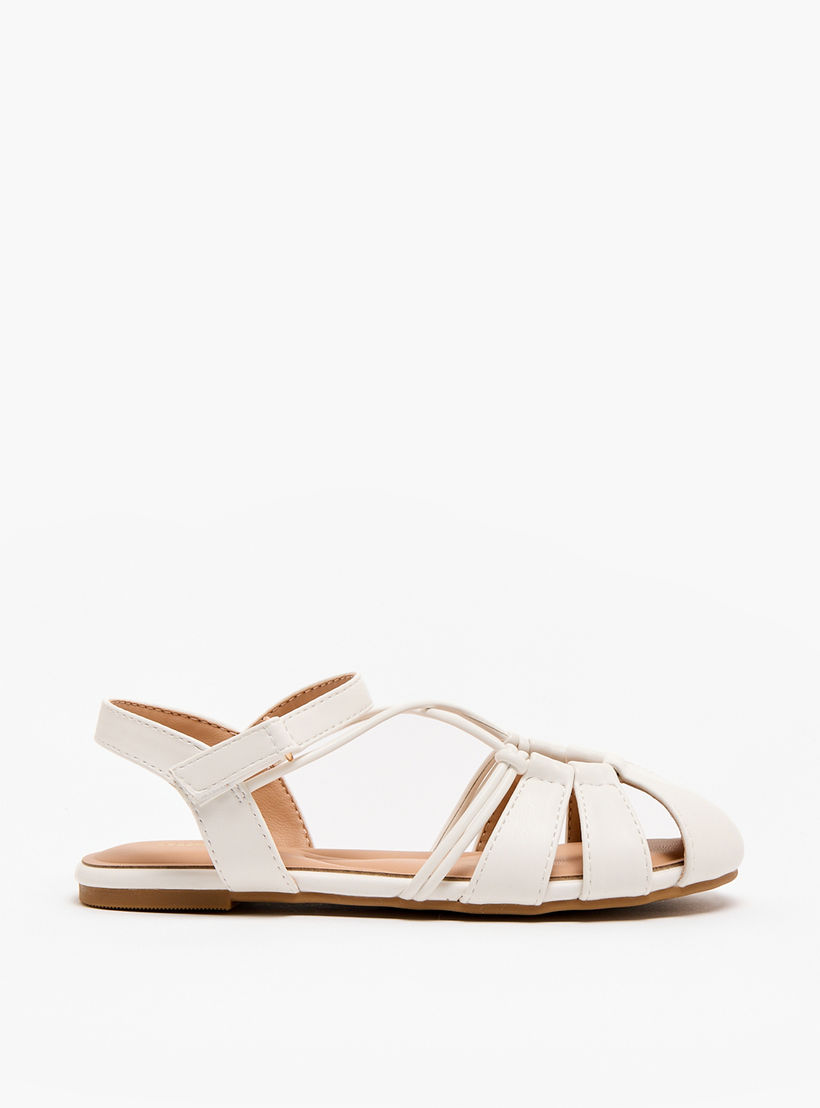 صندل بأحزمة وبشريط لاصق للبنات من ليتل ميسي-girls-shoes-sandals-image-2