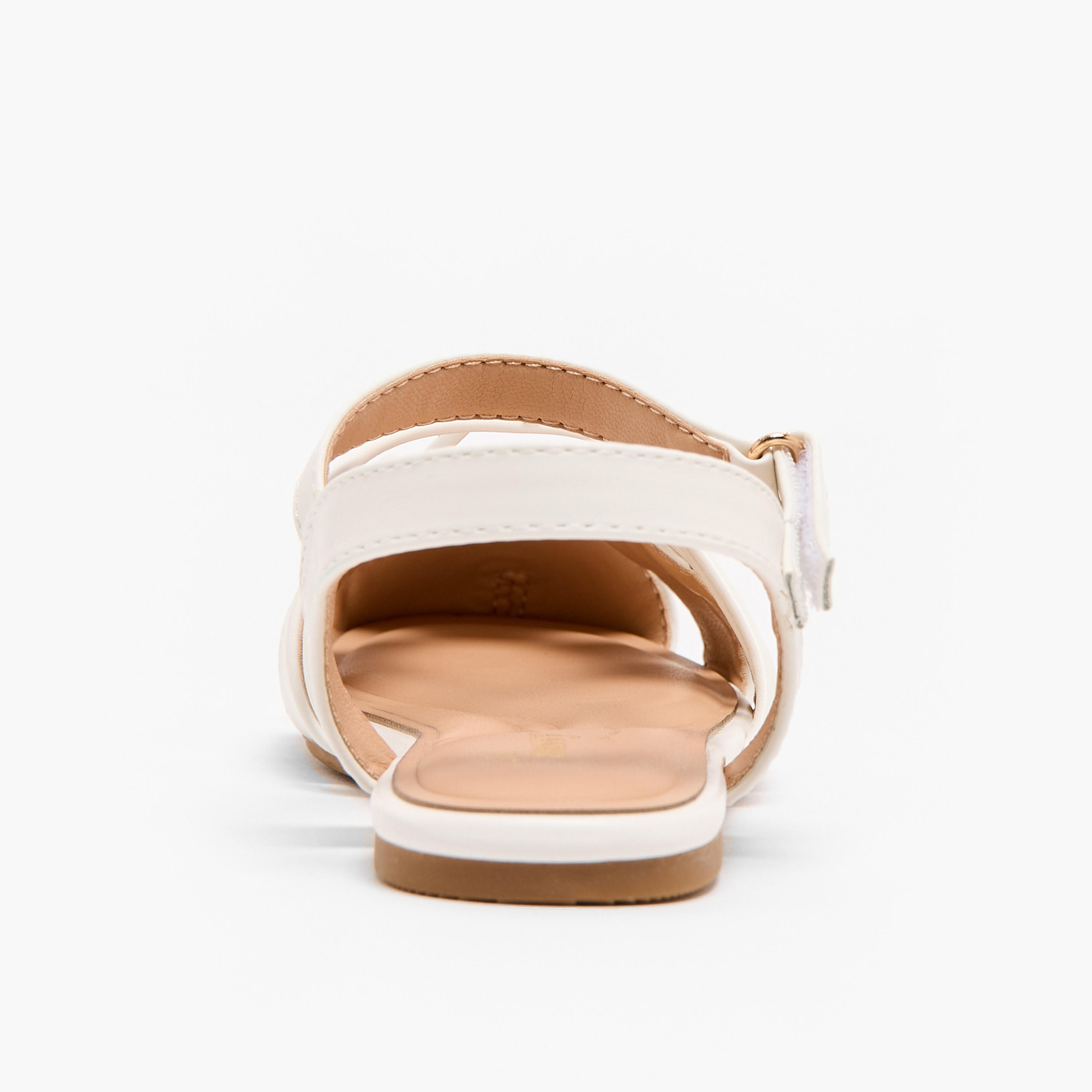 صندل بأحزمة وبشريط لاصق للبنات من ليتل ميسي-girls-shoes-sandals-image-4