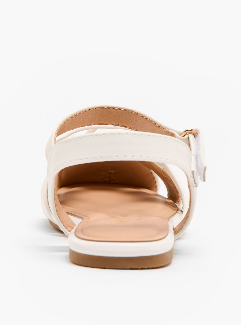 صندل بأحزمة وبشريط لاصق للبنات من ليتل ميسي-girls-shoes-sandals-image-4