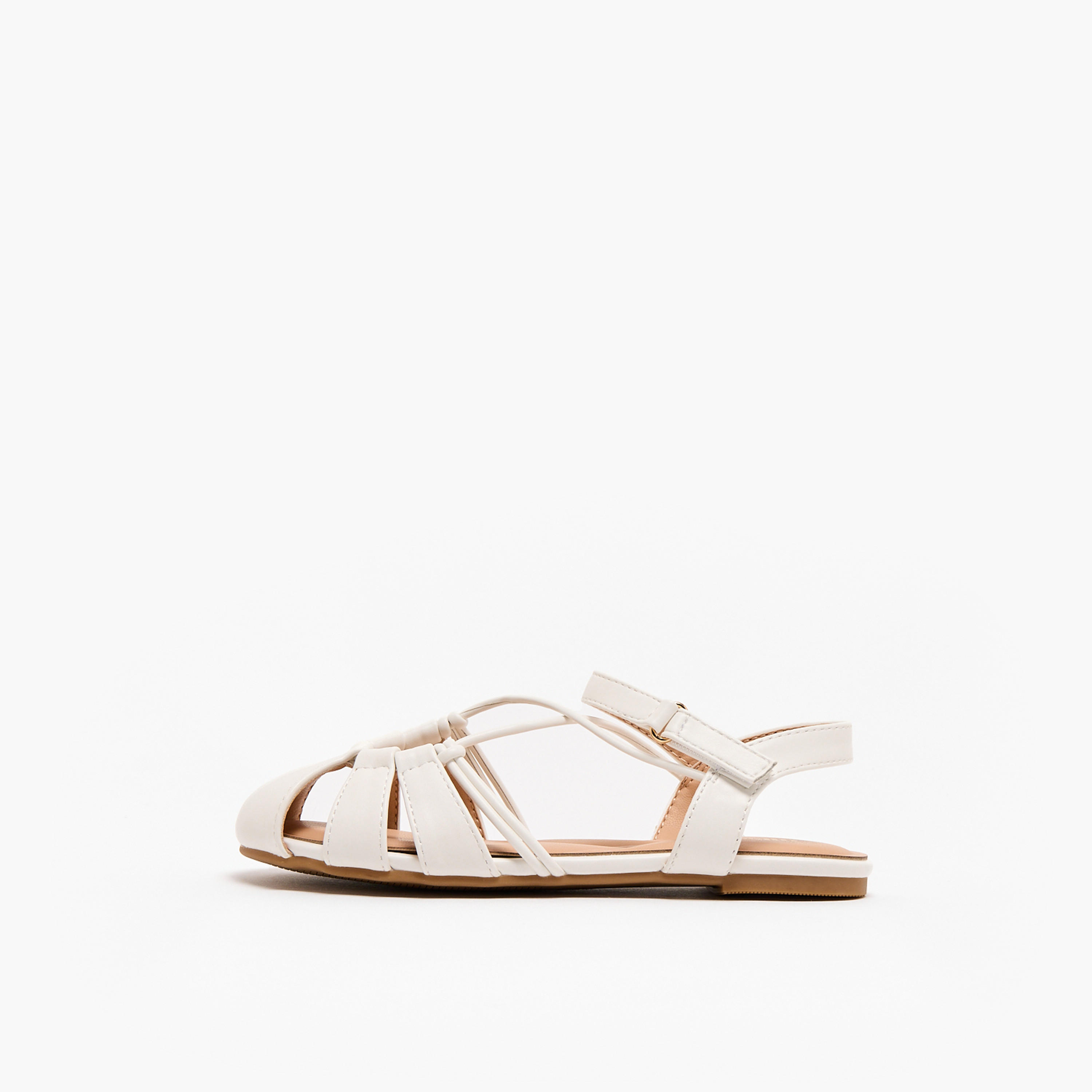 صندل بأحزمة وبشريط لاصق للبنات من ليتل ميسي-girls-shoes-sandals-image-5