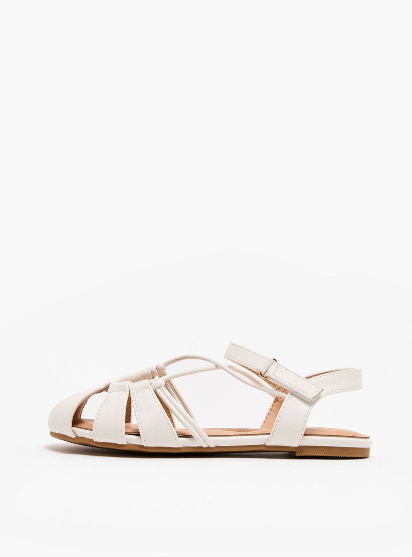 صندل بأحزمة وبشريط لاصق للبنات من ليتل ميسي-girls-shoes-sandals-image-5