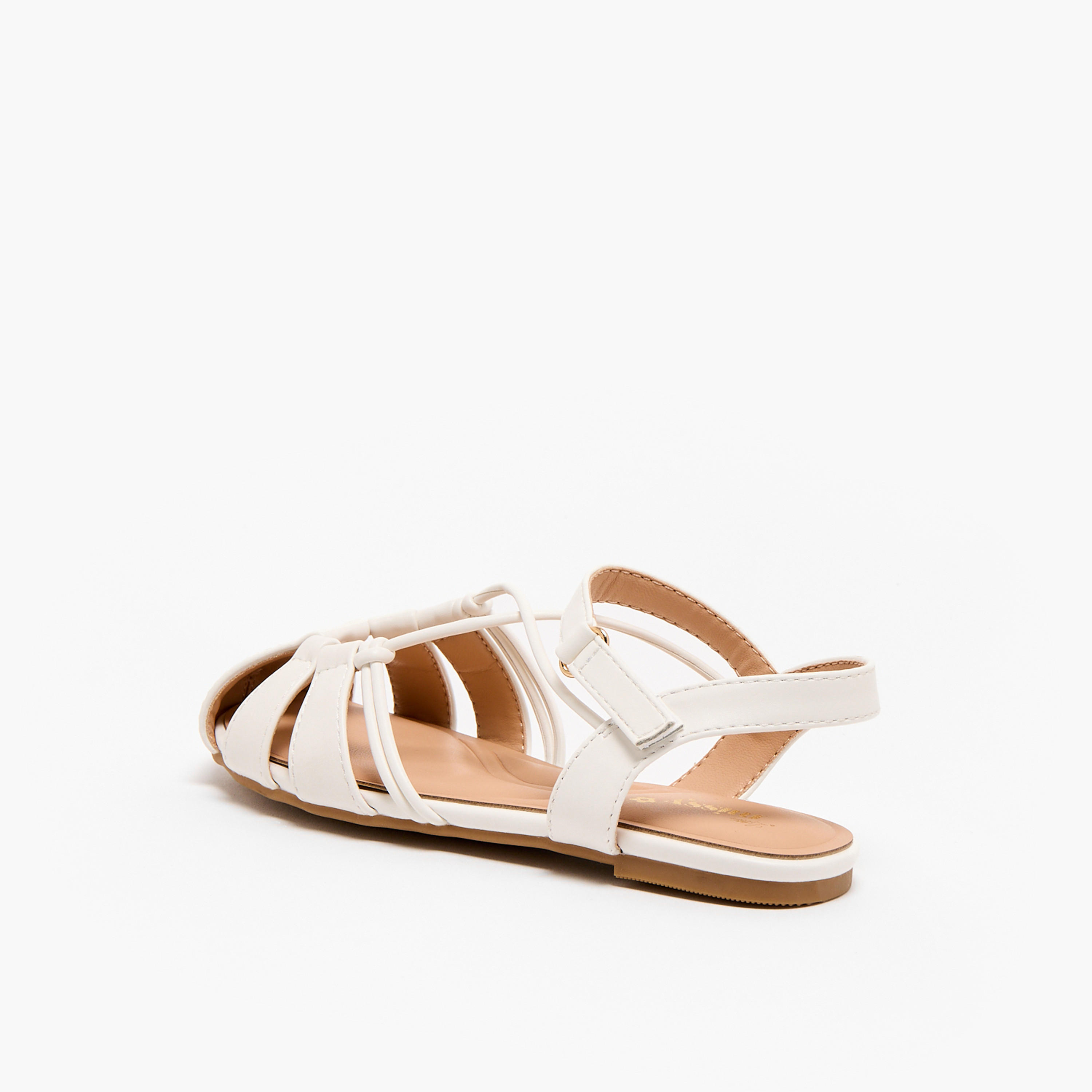 صندل بأحزمة وبشريط لاصق للبنات من ليتل ميسي-girls-shoes-sandals-image-6