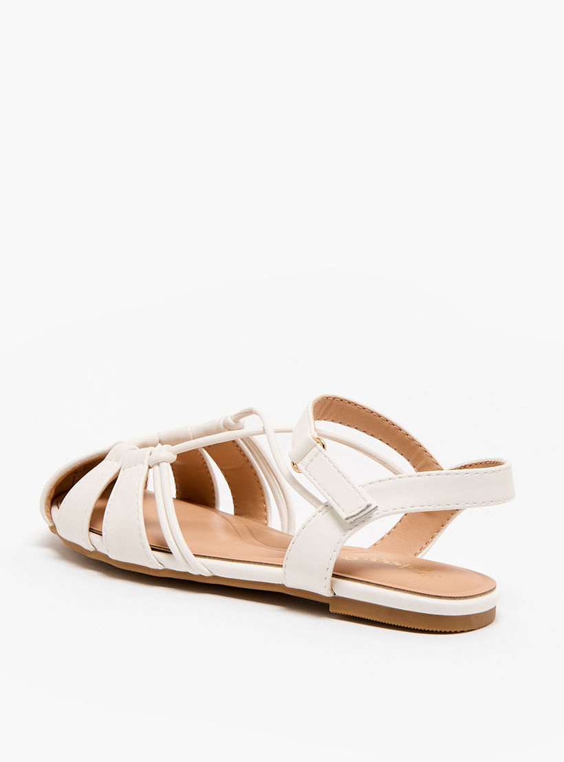 صندل بأحزمة وبشريط لاصق للبنات من ليتل ميسي-girls-shoes-sandals-image-6
