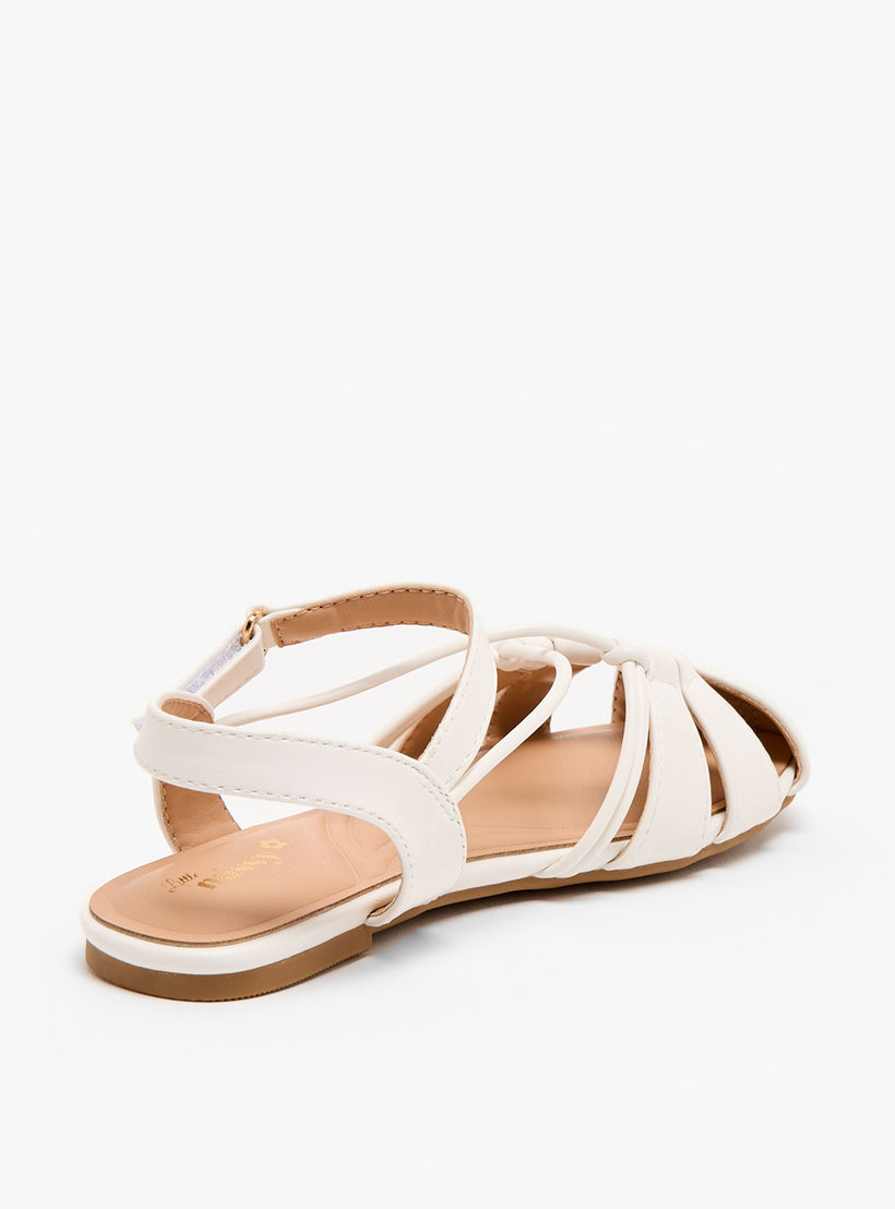 صندل بأحزمة وبشريط لاصق للبنات من ليتل ميسي-girls-shoes-sandals-image-7