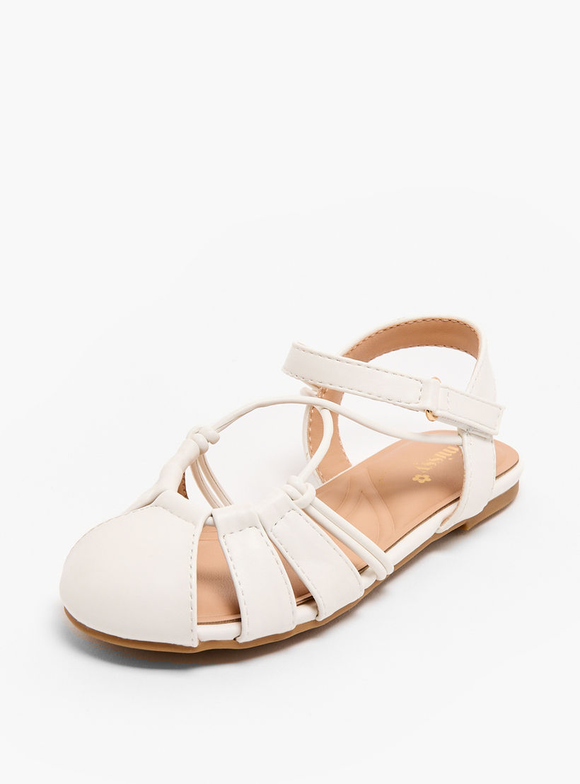 صندل بأحزمة وبشريط لاصق للبنات من ليتل ميسي-girls-shoes-sandals-image-8