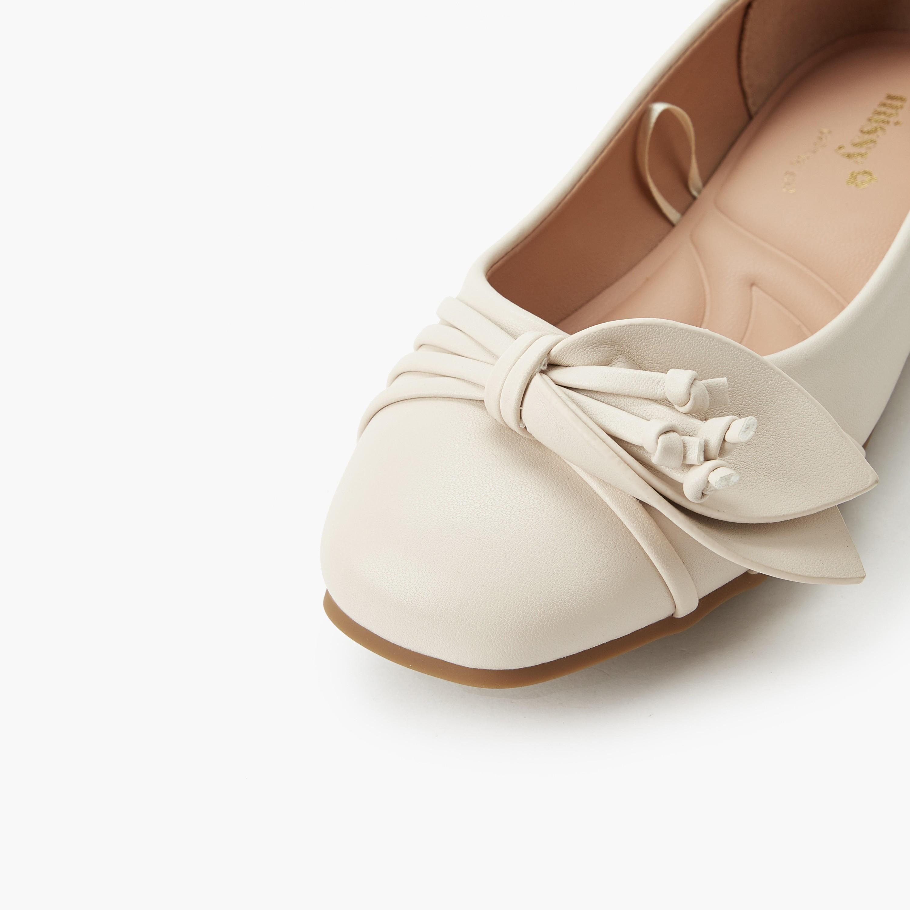 حذاء باليرينا سهل اللبس للبنات من ليتل ميسي-girls-shoes-ballerinas-image-4