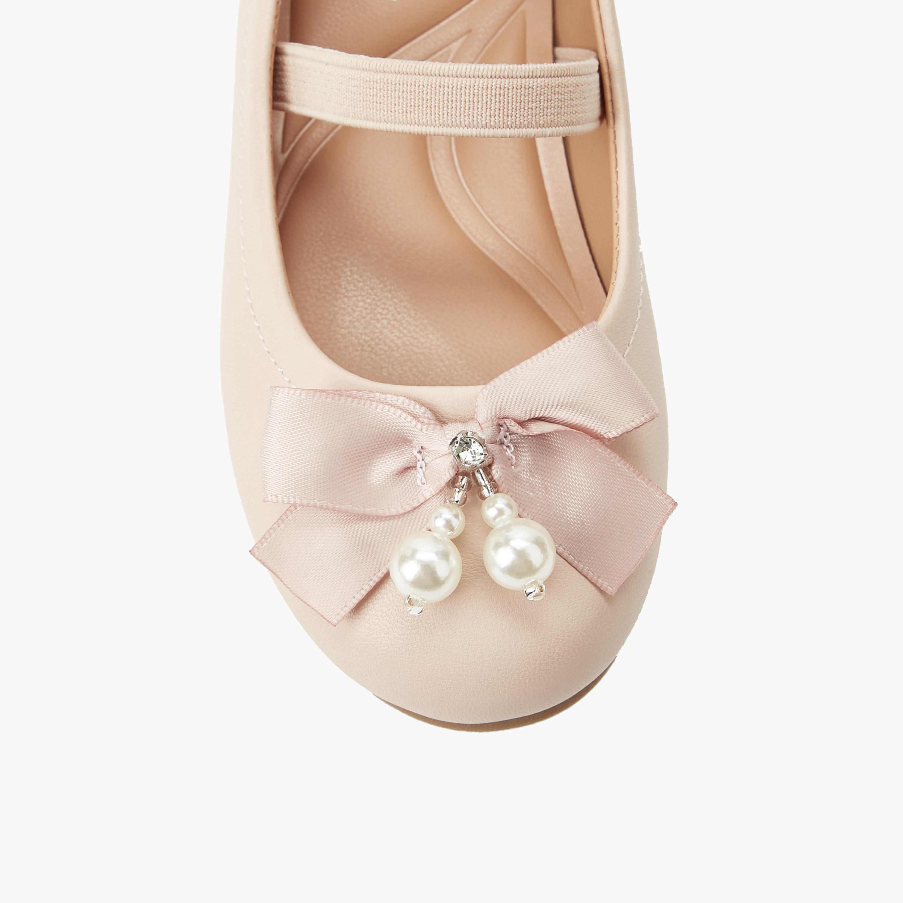 حذاء باليرينا بحزام مطاطي للبنات من جونيورز-girls-shoes-ballerinas-image-4
