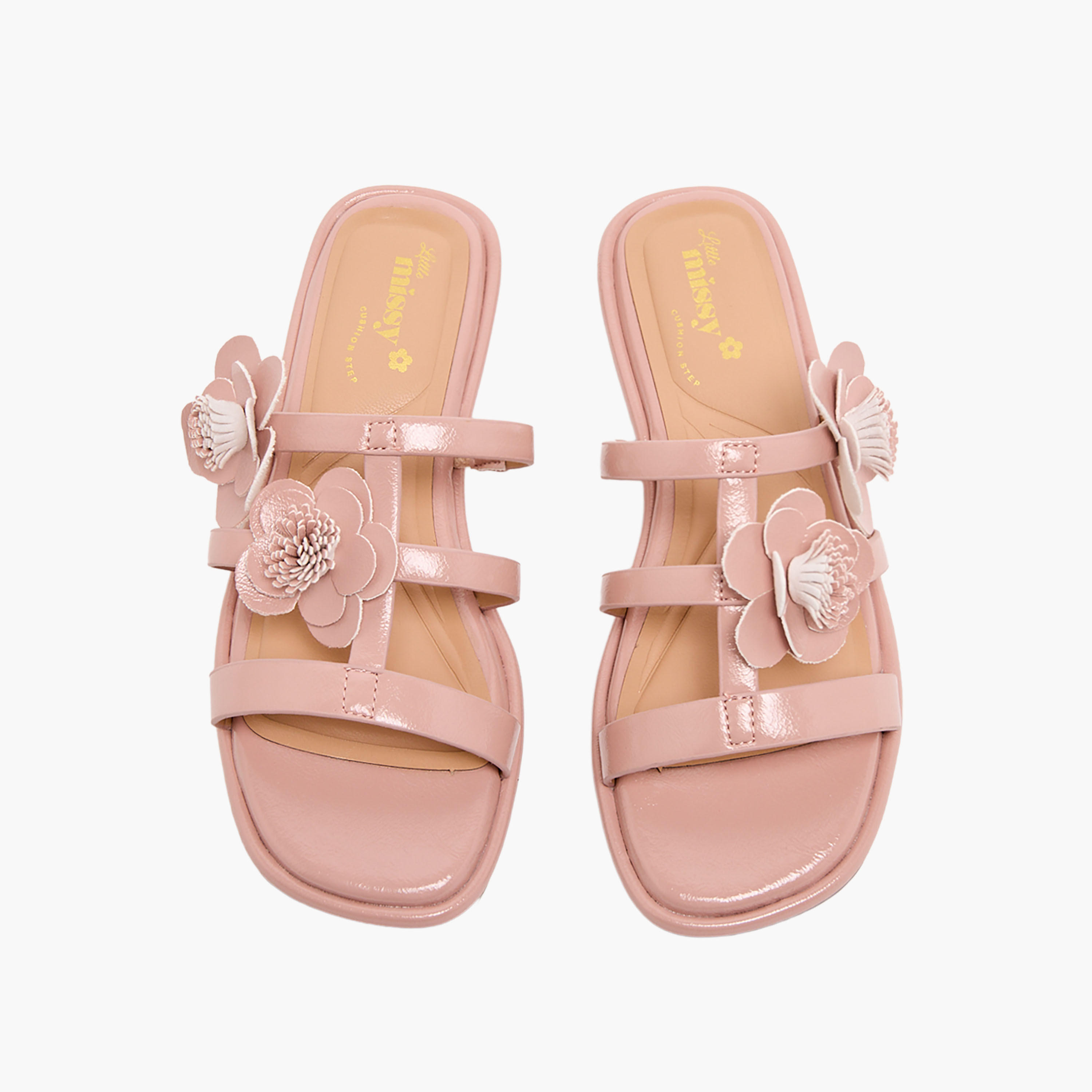 صندل سهل الارتداء بزينة أزهار للبنات من ليتل ميسي-girls-shoes-sandals-image-1