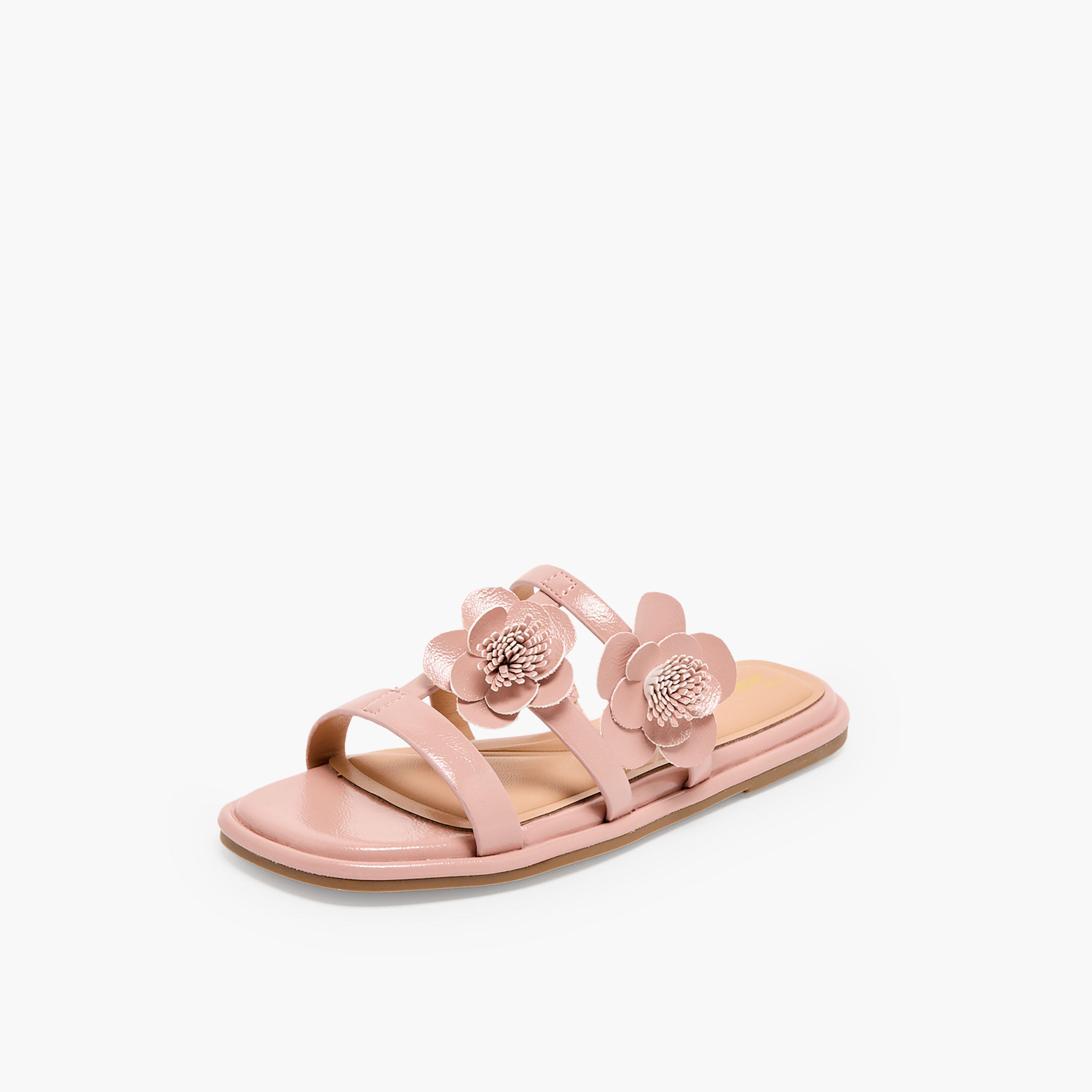 صندل سهل الارتداء بزينة أزهار للبنات من ليتل ميسي-girls-shoes-sandals-image-3