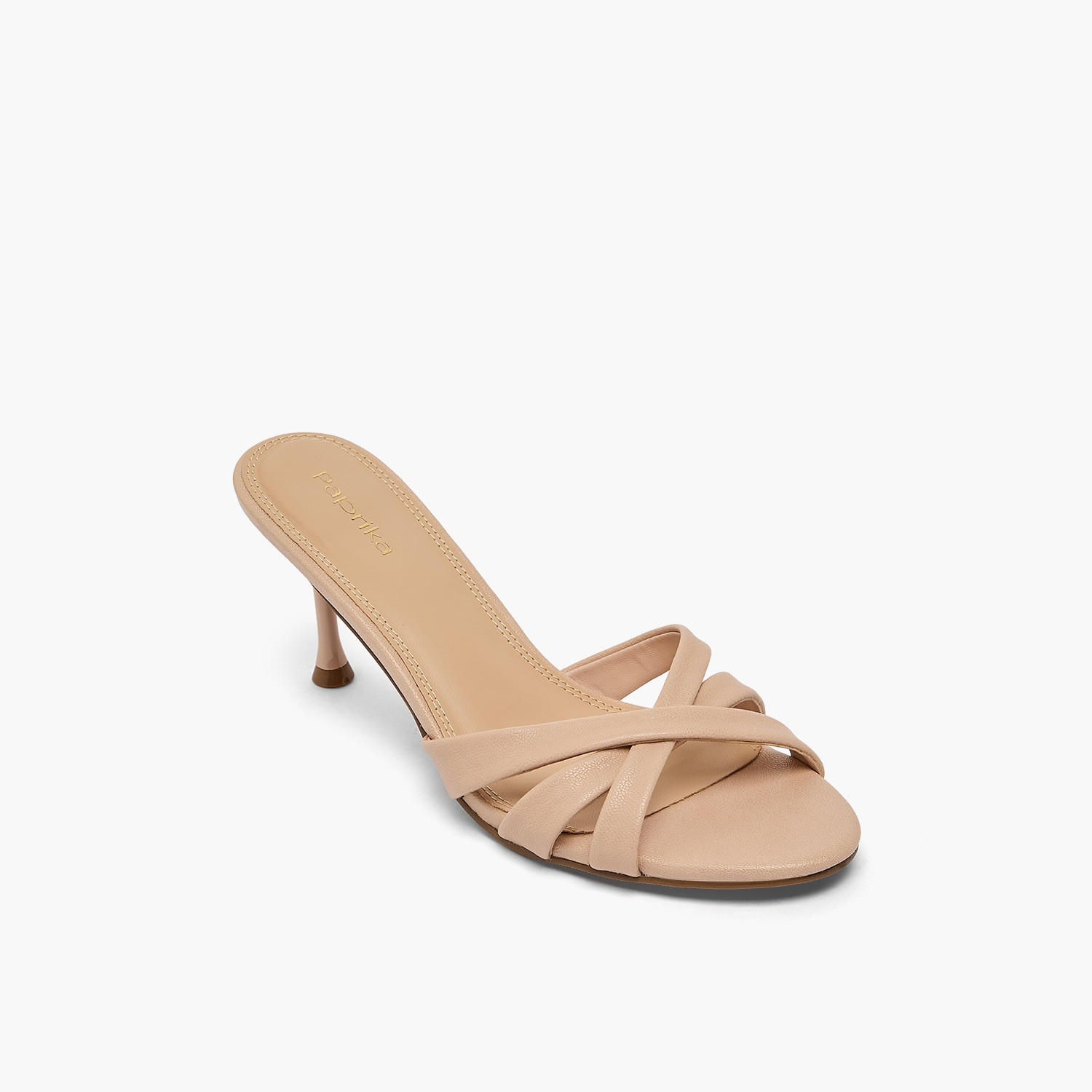 صندل أنيق بأحزمة متقاطعة وكعب كيتن من بابريكا-women-shoes-sandals-heeled-image-2