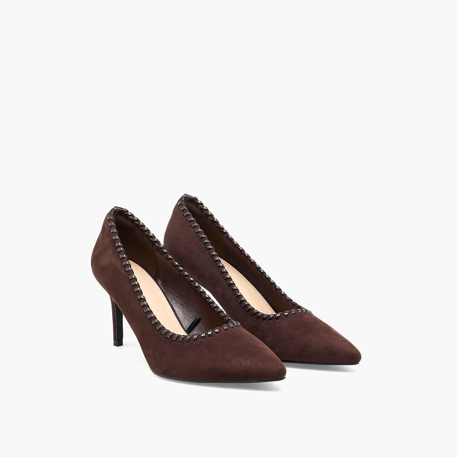 Flora Bella Women Whipstitch Trim Pointed Toe Pumps-women-shoes-sandals-heeled-image-1