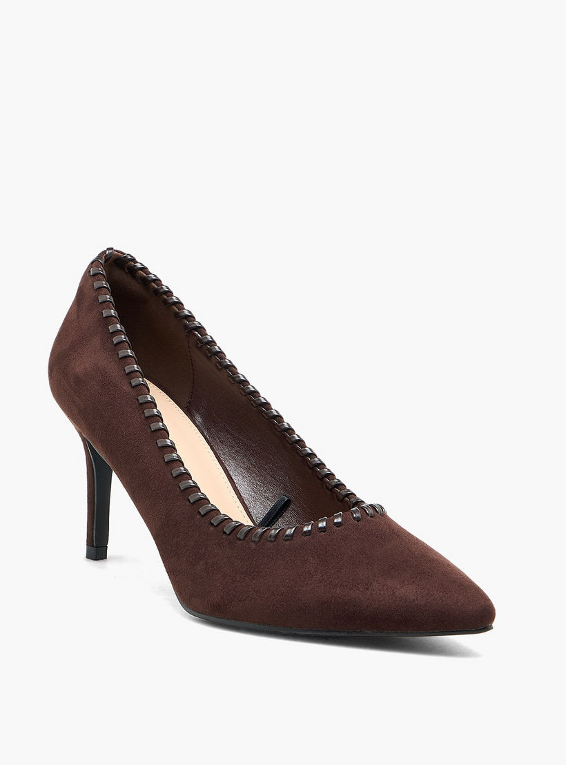 Flora Bella Women Whipstitch Trim Pointed Toe Pumps-women-shoes-sandals-heeled-image-2