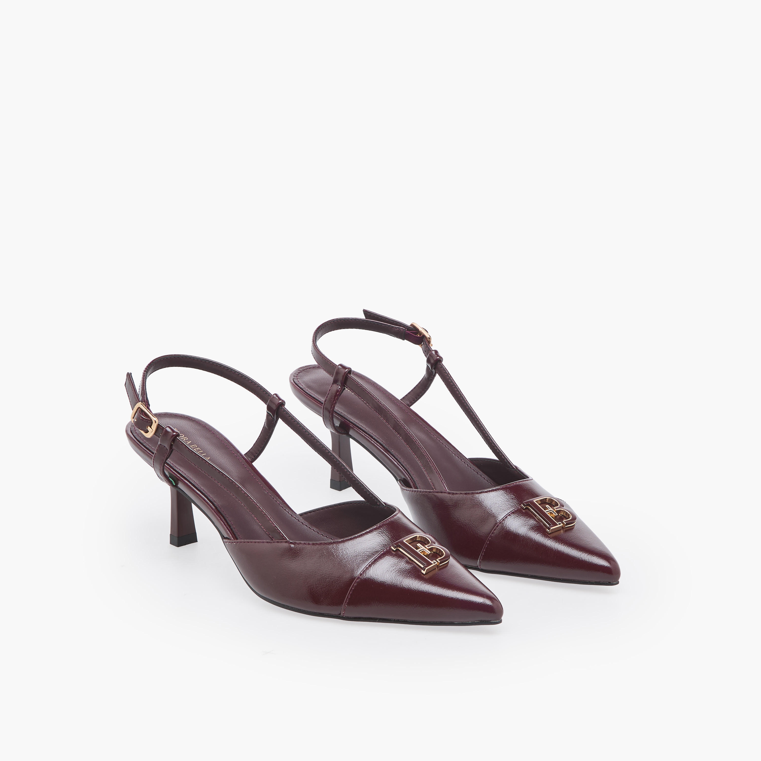 Flora Bella Textured Pointed Toe Mules-women-shoes-sandals-heeled-image-1