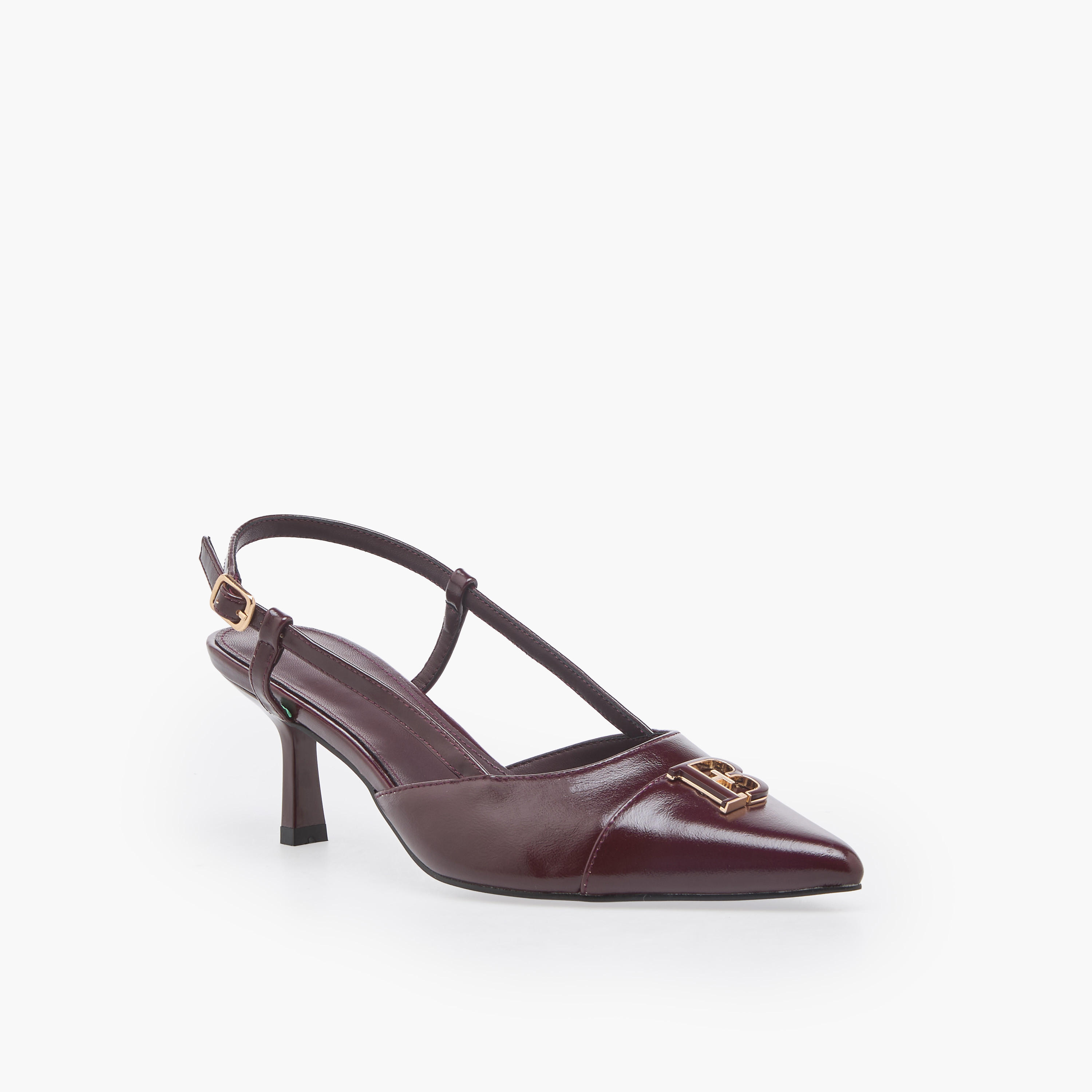 Flora Bella Textured Pointed Toe Mules-women-shoes-sandals-heeled-image-2