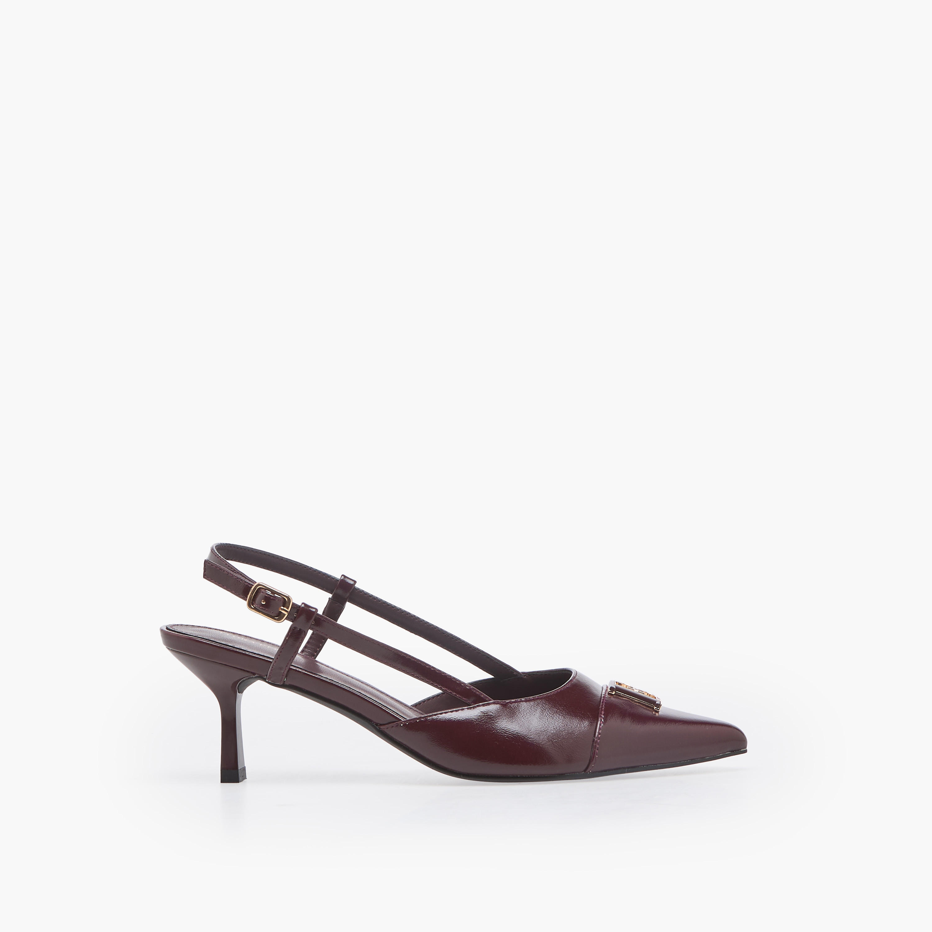 Flora Bella Textured Pointed Toe Mules-women-shoes-sandals-heeled-image-3