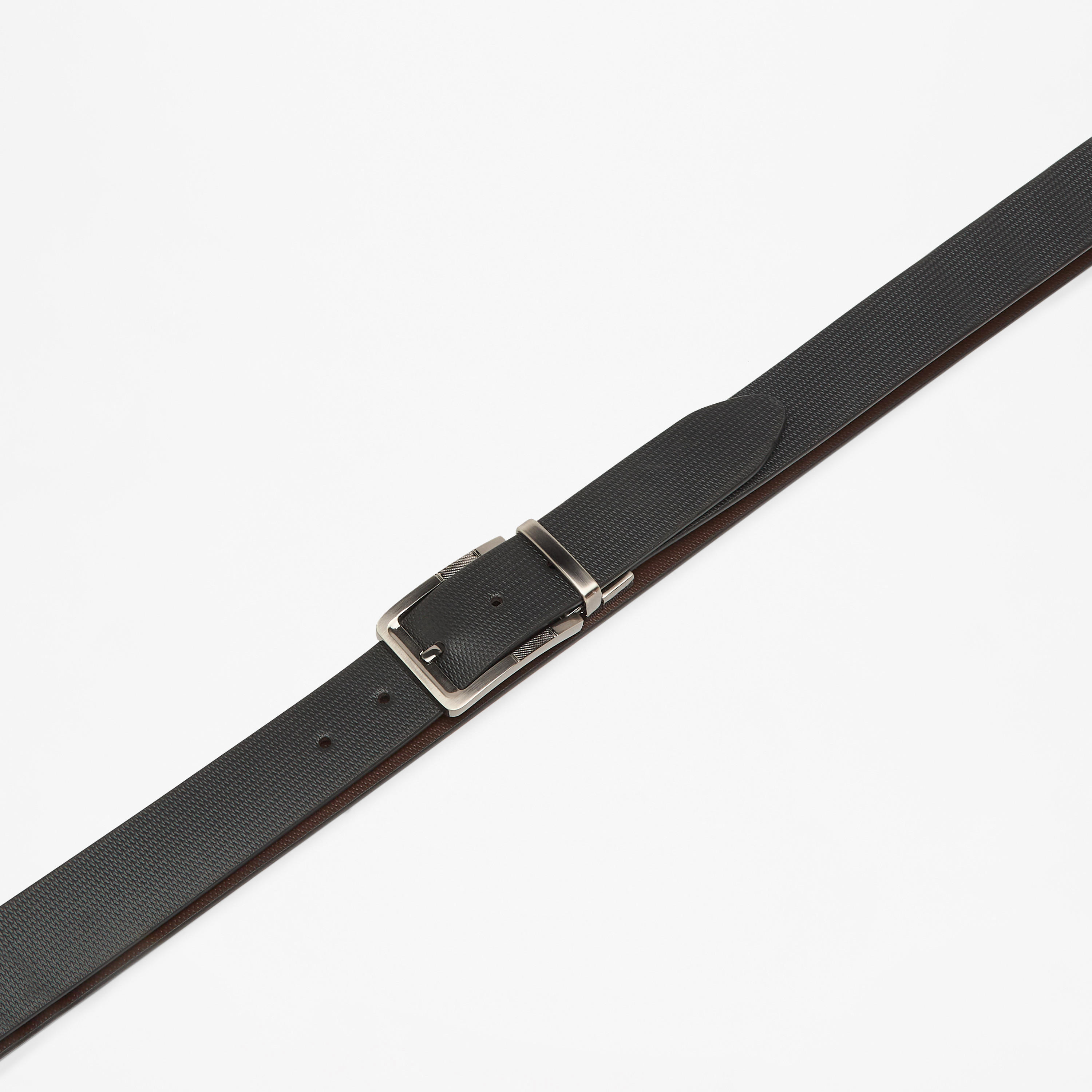 Duchini Textured Belt with Pin Buckle Closure-men-beltsandwallets-belts-image-2