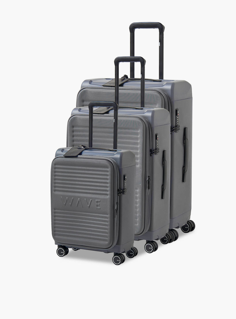 شنطة ترولي مرنة بملمس بارز ومقبض قابل للسحب من ويف - 24 بوصة للشحن-travel-luggagesandbags-luggage-image-12