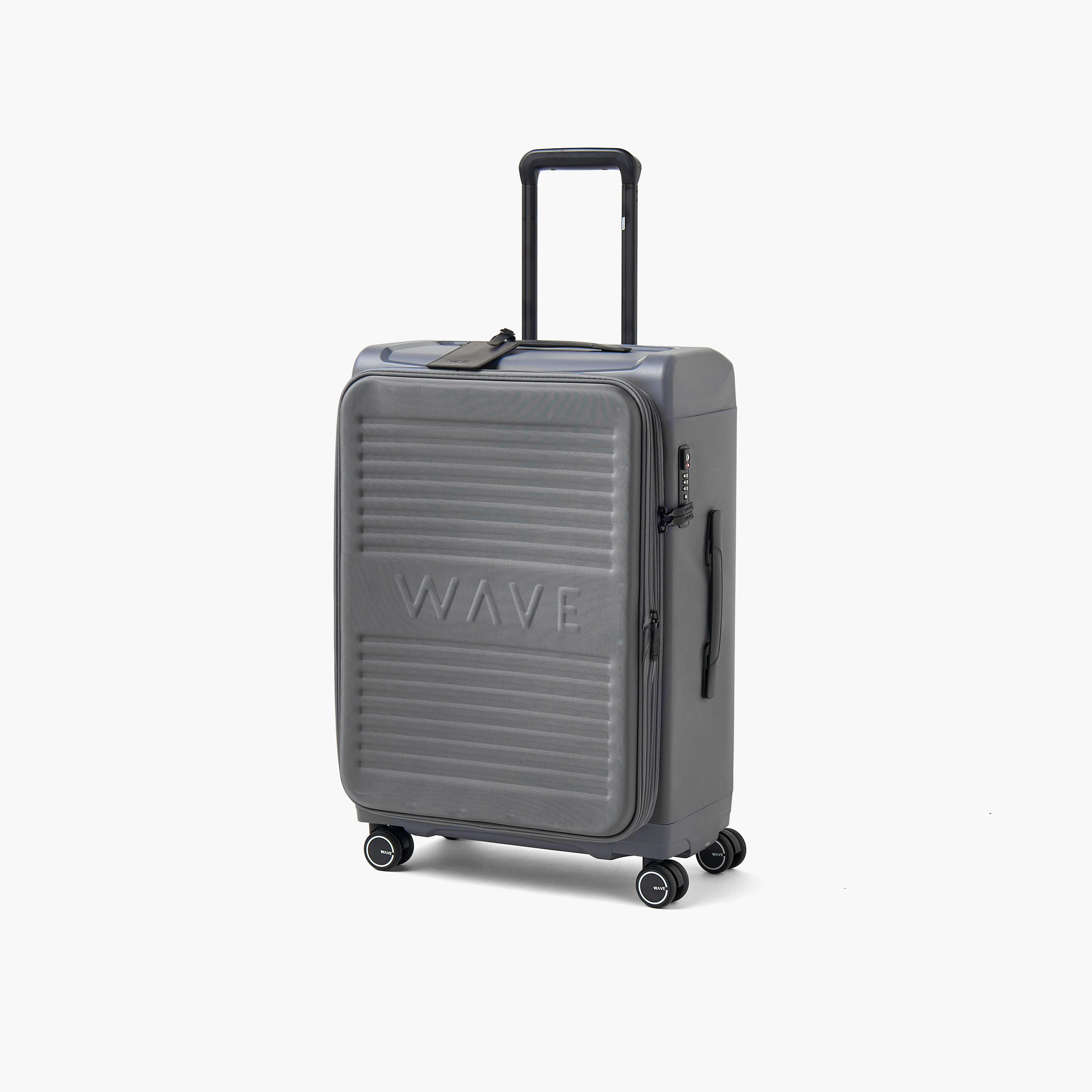شنطة ترولي مرنة بملمس بارز ومقبض قابل للسحب من ويف - 24 بوصة للشحن-travel-luggagesandbags-luggage-image-1