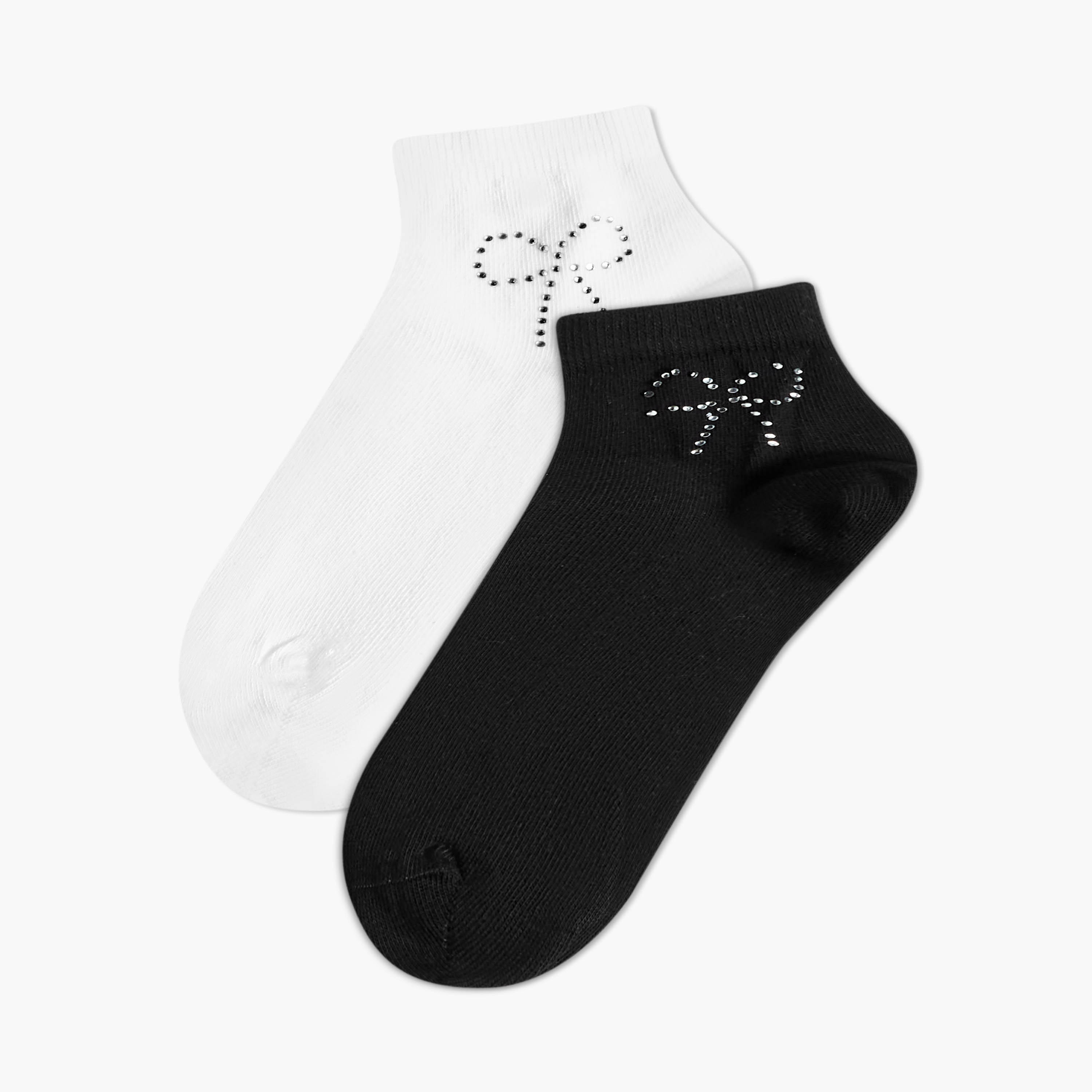 Celeste Pack of 2 Ankle Length Cotton Socks-women-socksandstockings-image-1