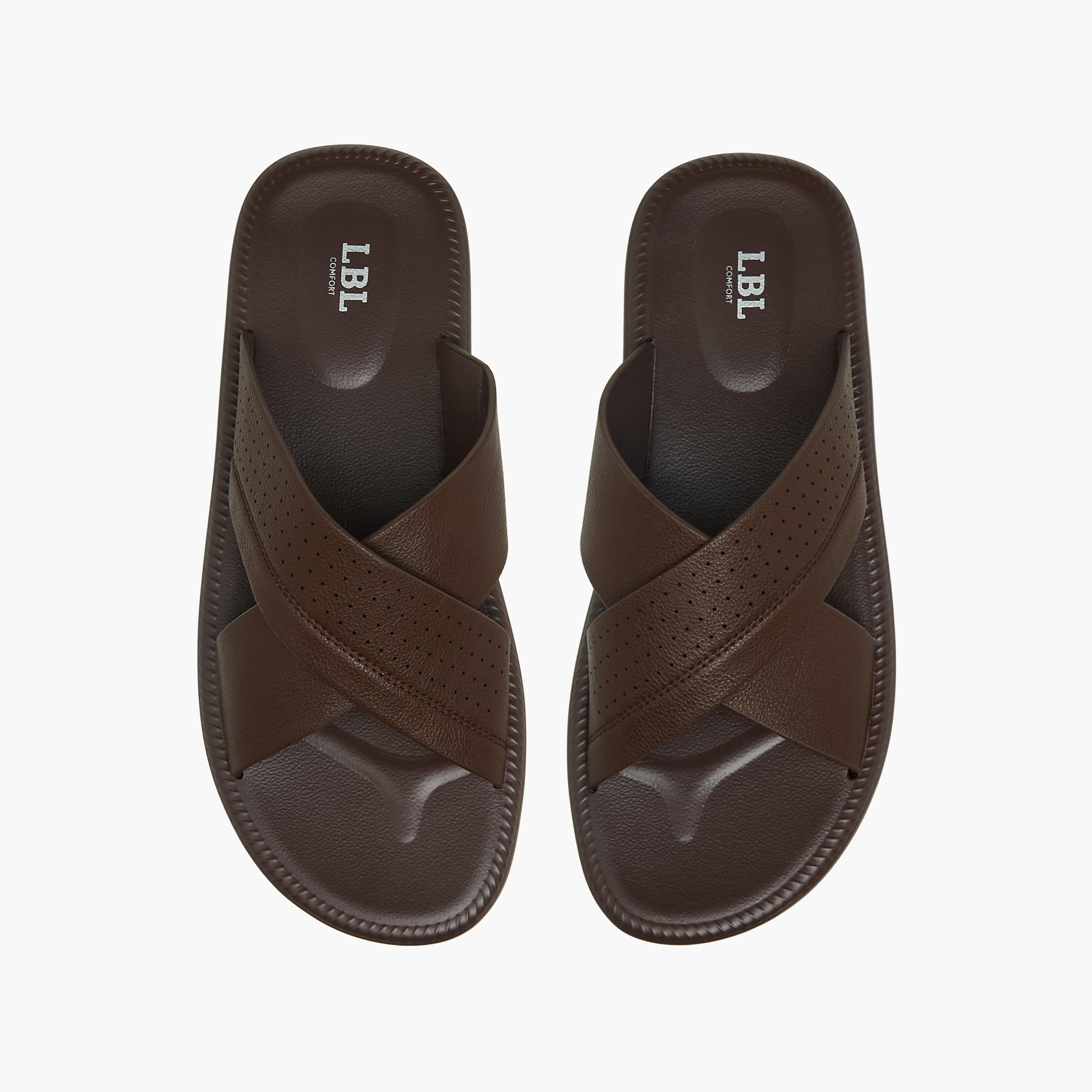 صندل مريح بحزام متقاطع للرجال من أل بي أل من شو إكسبريس-men-shoes-sandals-image-1