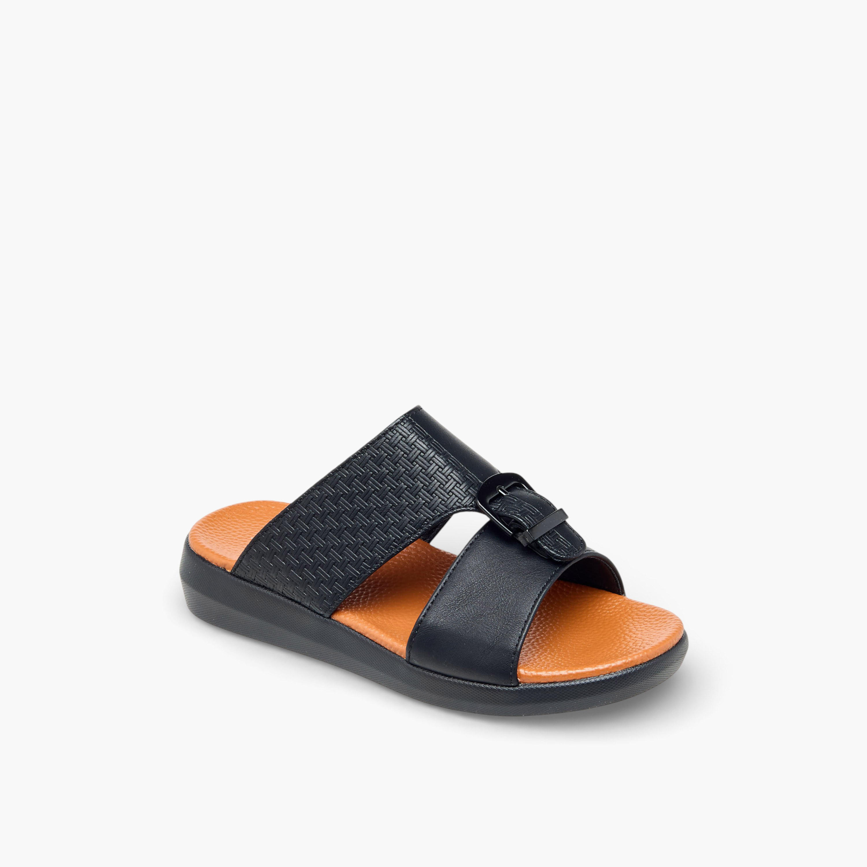 Al Waha Boys Panelled Arabic Sandals-boys-shoes-sandals-image-2
