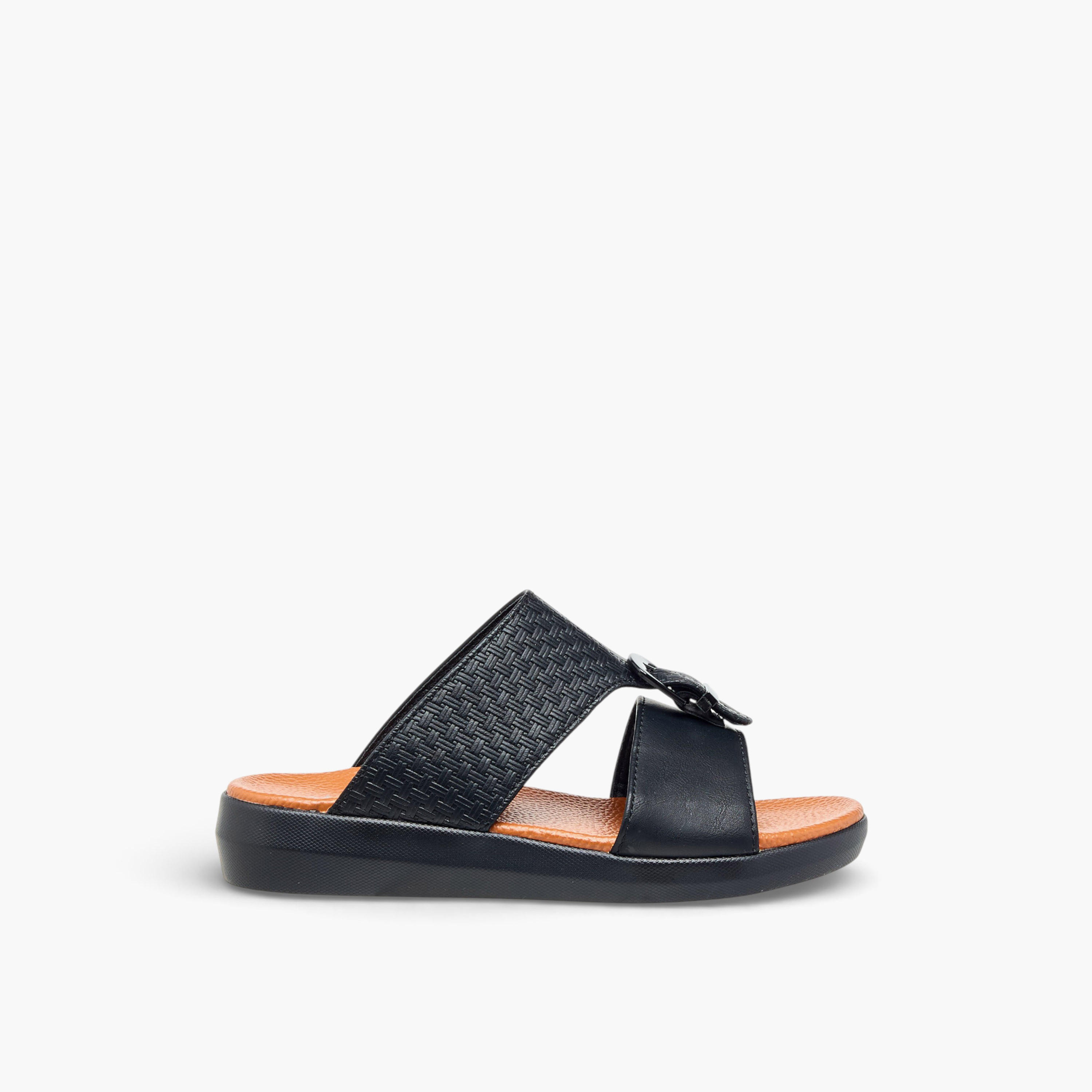 Al Waha Boys Panelled Arabic Sandals-boys-shoes-sandals-image-3