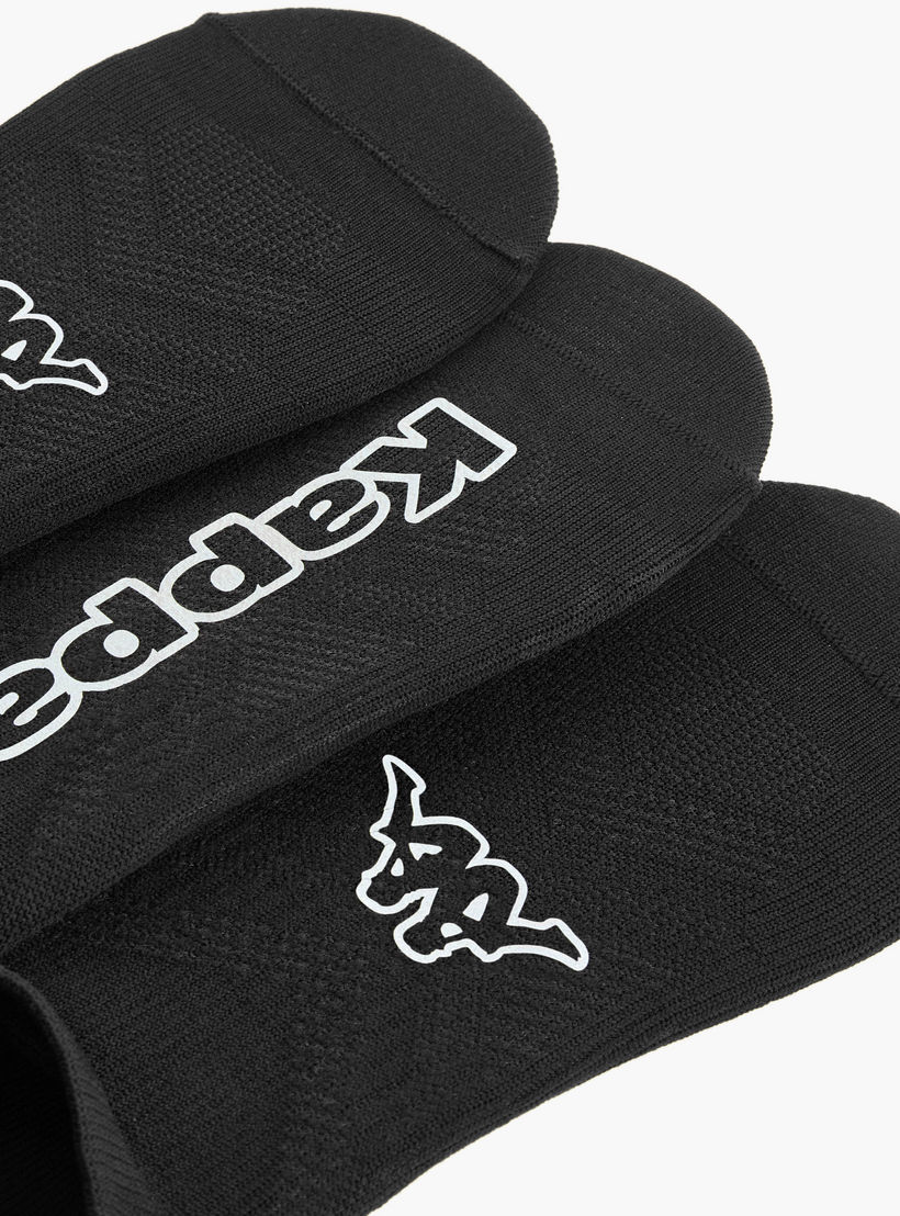 Kappa Logo Print Trainer Socks - Set of 3-women-socksandstockings-image-3