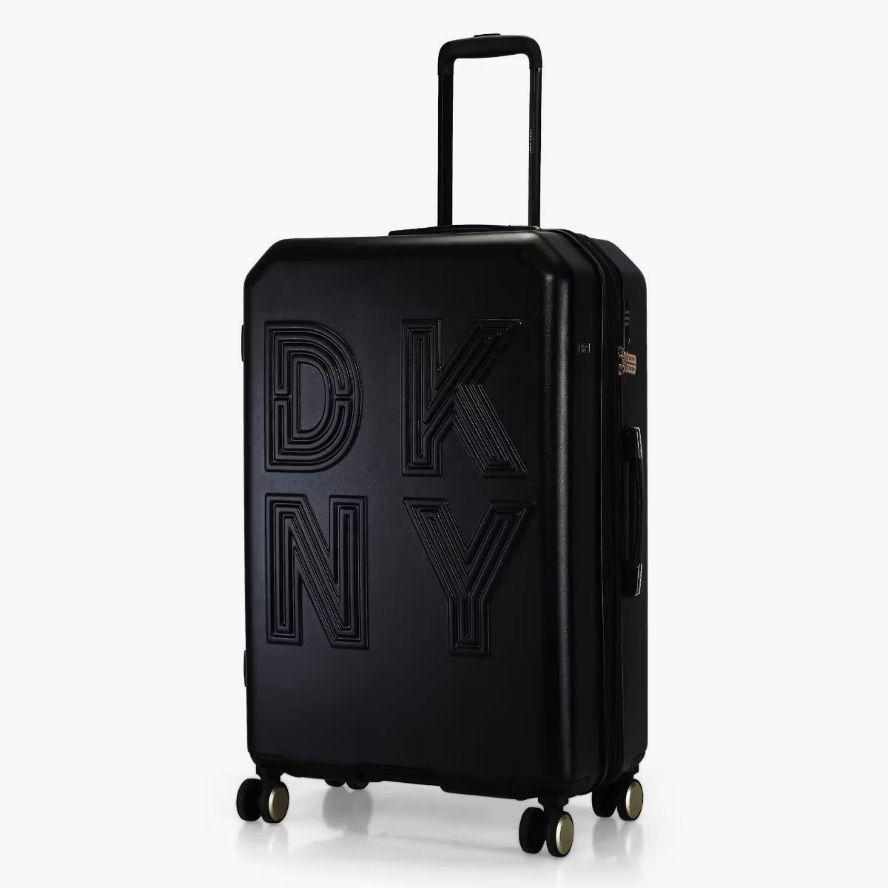 DKNY Textured Hardcase Luggage Trolley with Retractable Handle-travel-luggagesandbags-luggage-image-1