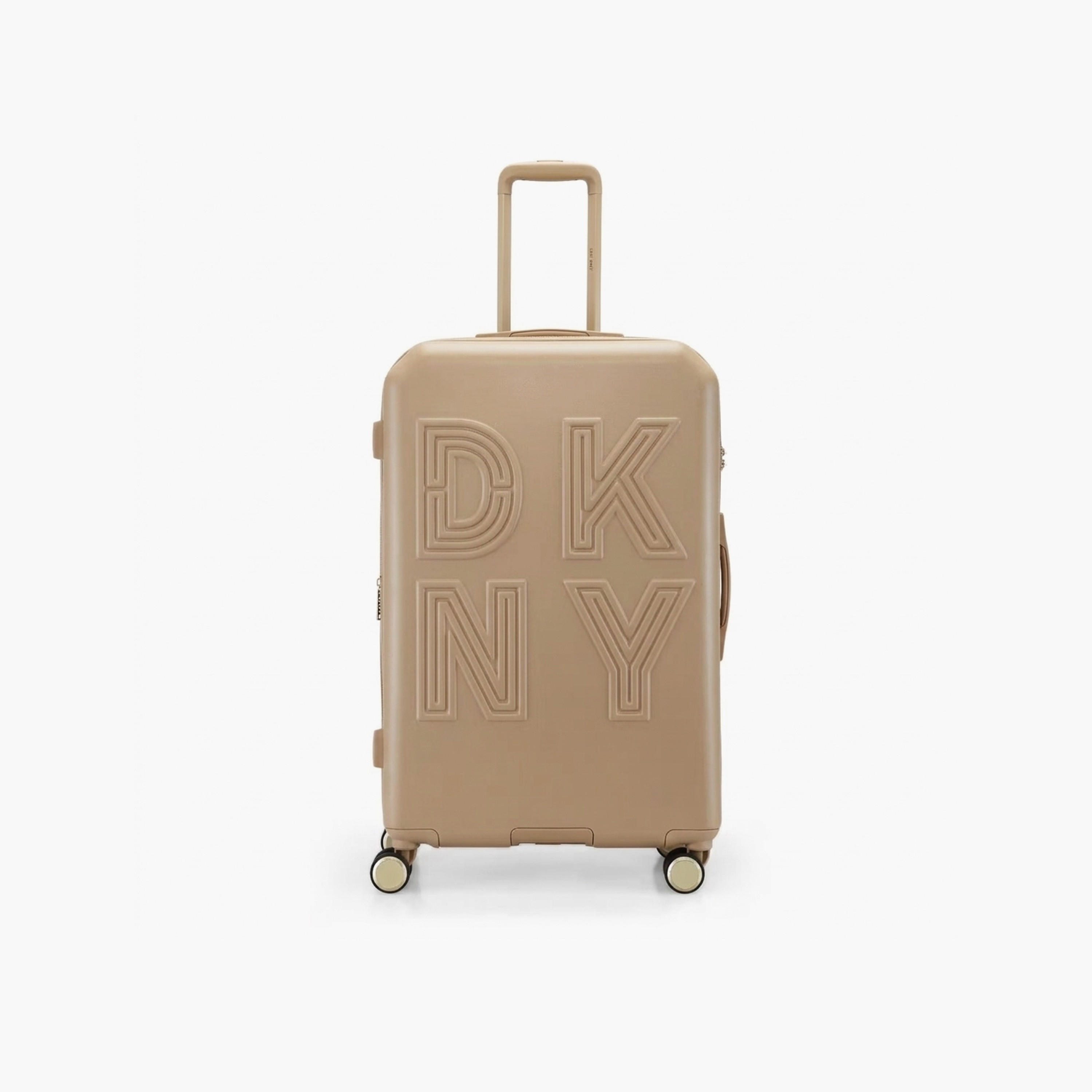 DKNY Textured Hardcase Luggage Trolley with Retractable Handle-travel-luggagesandbags-luggage-image-1