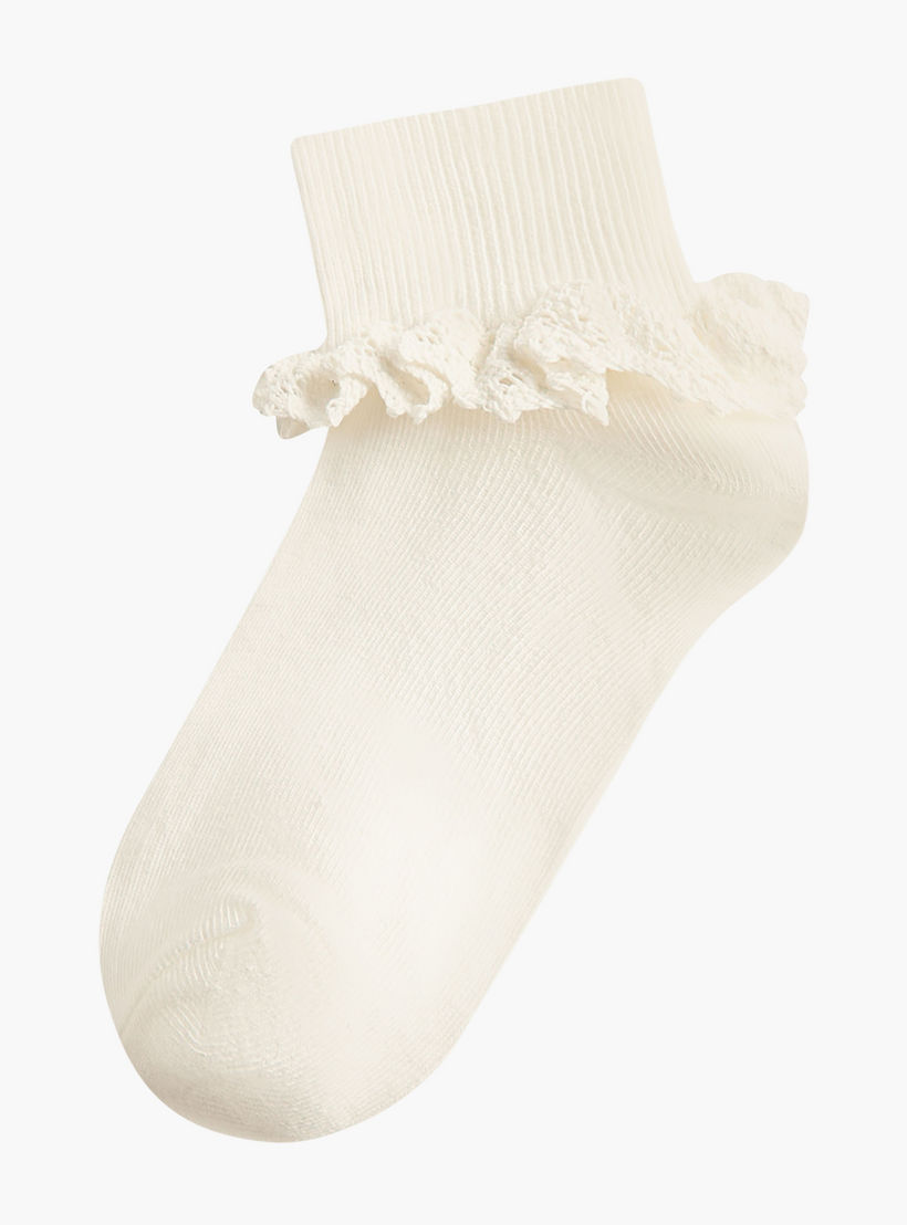 Pack of 3 Celeste Girls Socks with Frill Detail-girls-accessories-socks-image-2