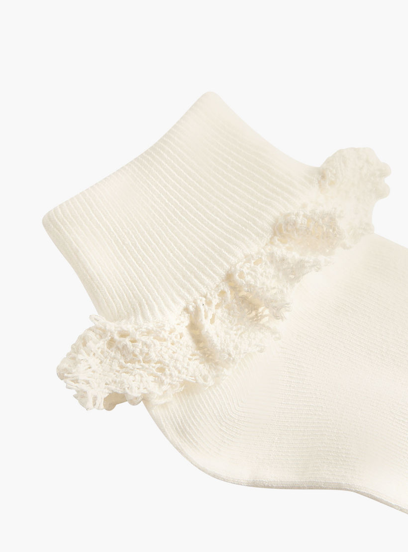Pack of 3 Celeste Girls Socks with Frill Detail-girls-accessories-socks-image-3