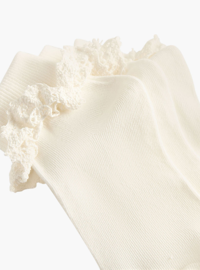 Pack of 3 Celeste Girls Socks with Frill Detail-girls-accessories-socks-image-5