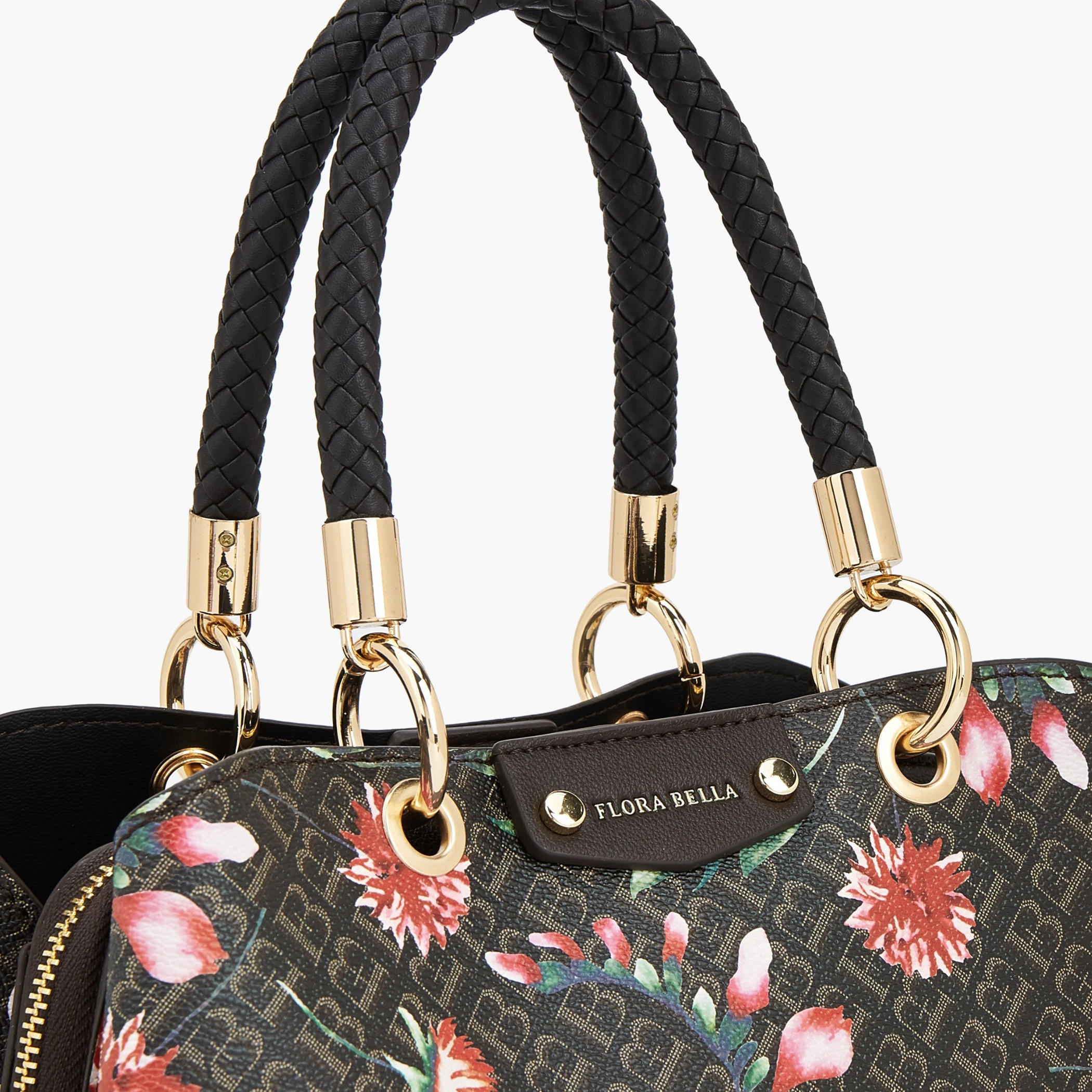 Flora Bella Floral Monogram Print Tote Bag with Double Handles-women-bagsandwallets-handbags-image-5