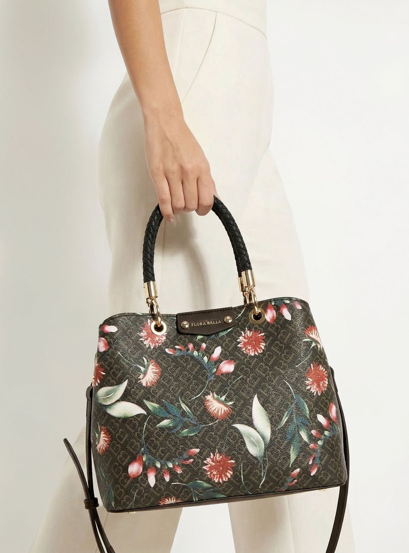 Flora Bella Floral Monogram Print Tote Bag with Double Handles-women-bagsandwallets-handbags-image-8