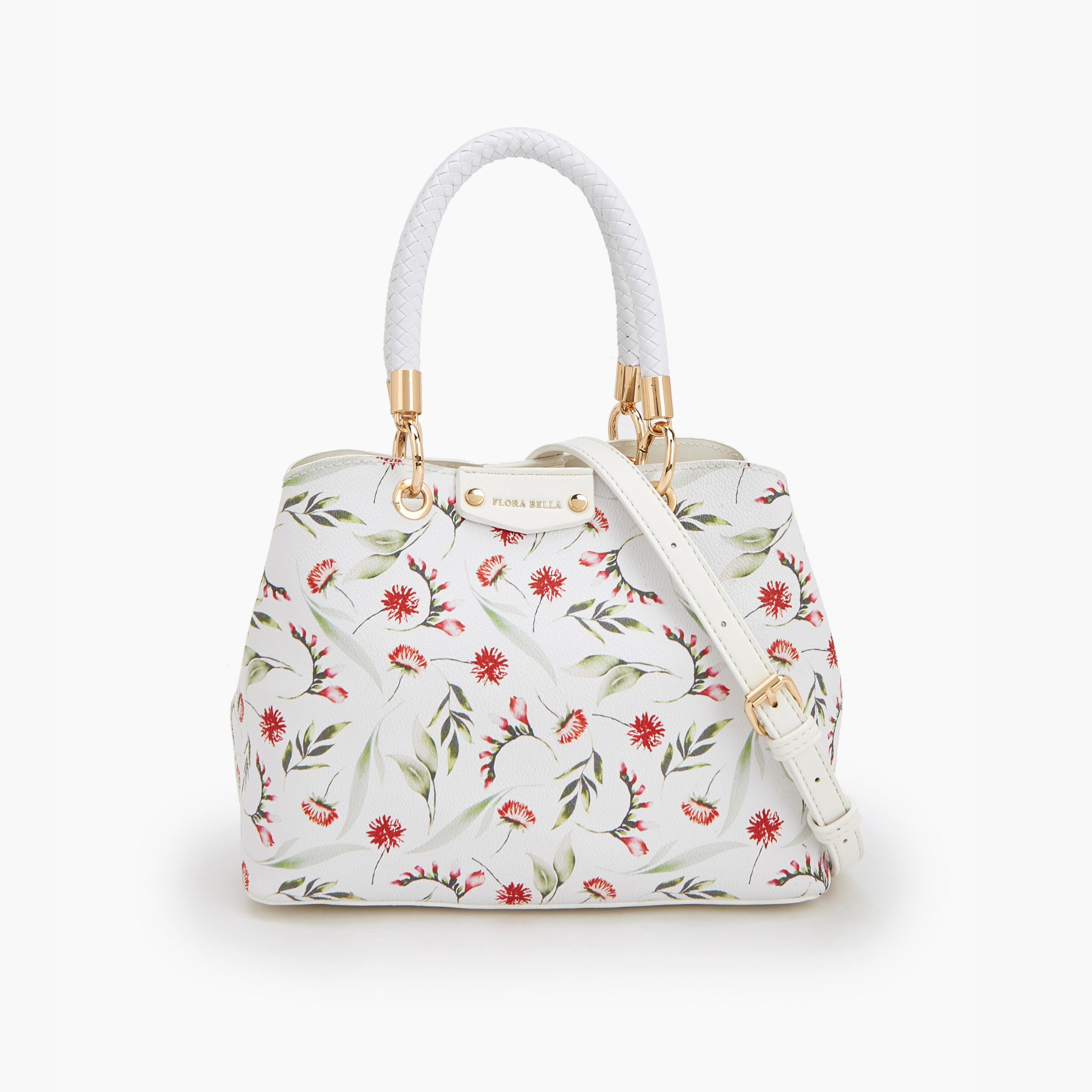 شنطة توت بطبعات زهرية ومقبض مزدوج من فلورا بيلا-women-bagsandwallets-handbags-image-1