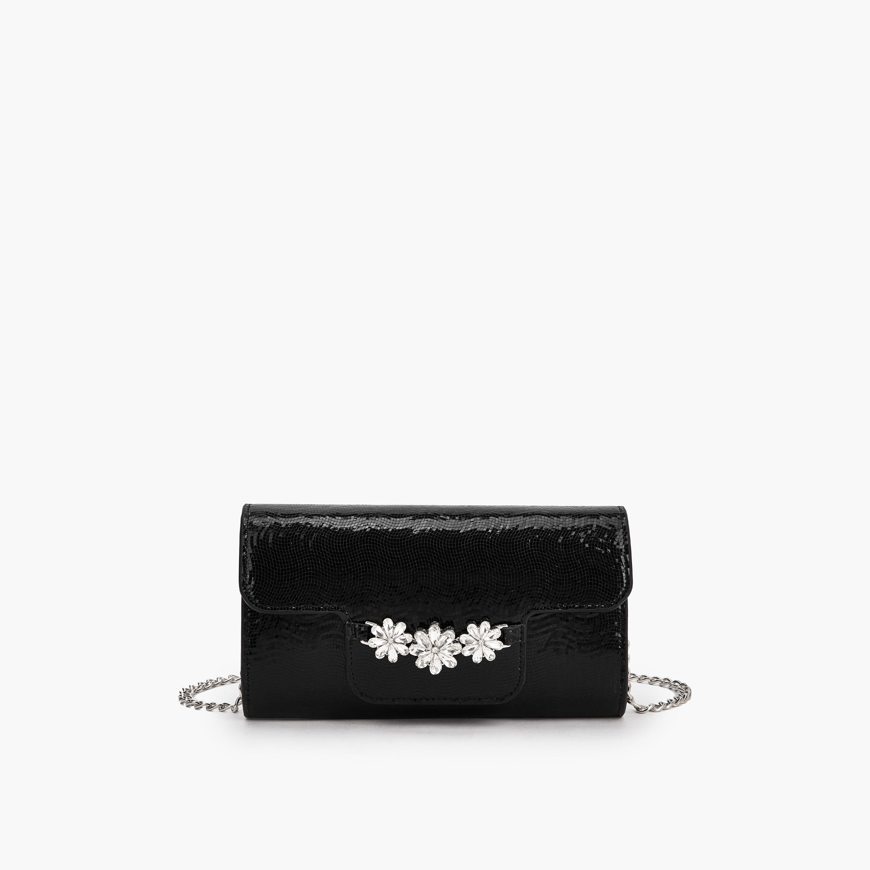 شنطة كلاتش مزيّنة مع حزام سلسلة من فلورا بيلا-women-bagsandwallets-handbags-image-1