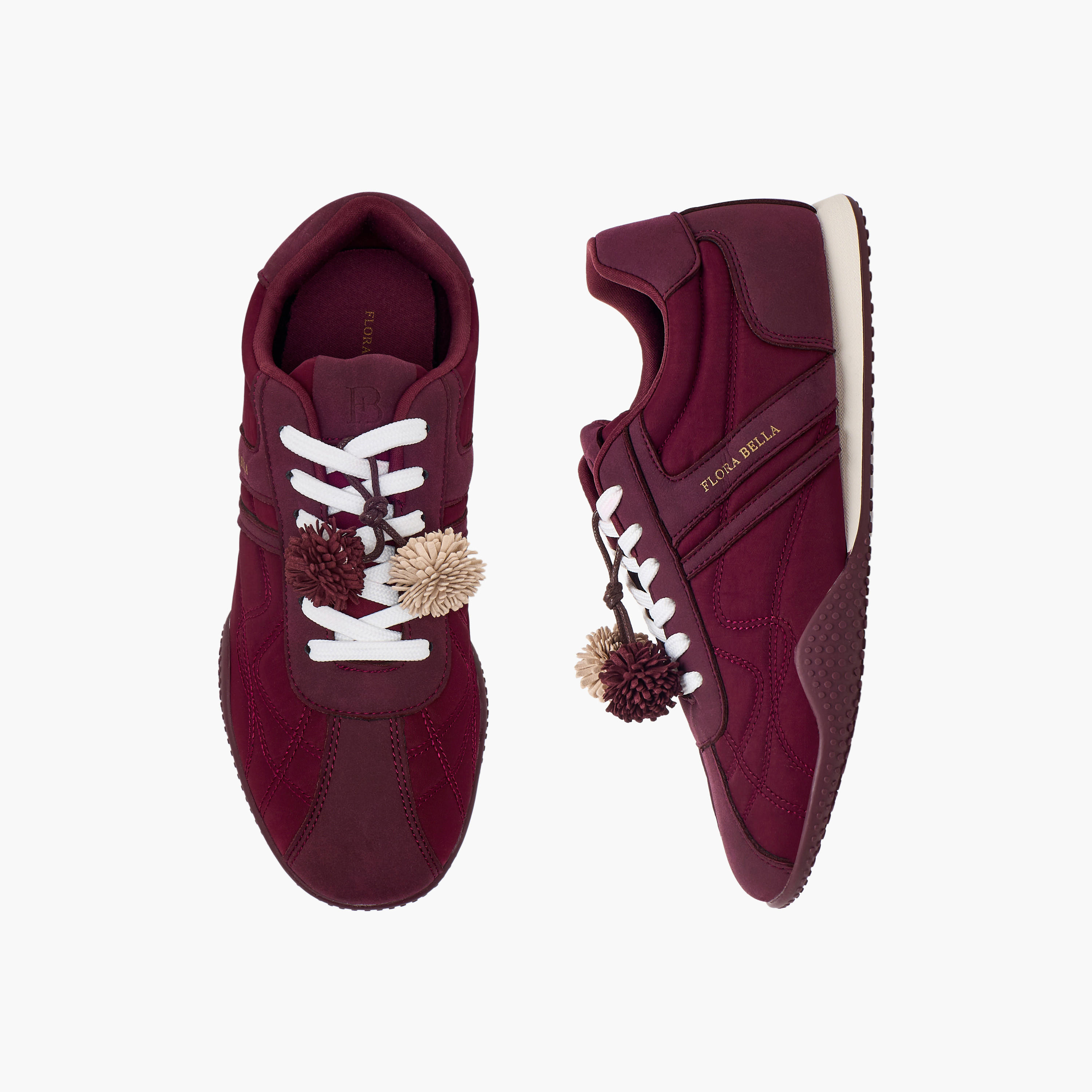 حذاء سنيكرز برقبة للكاحل وزينة بوم بوم للنساء من فلورا بيلا-women-shoes-sneakers-image-1